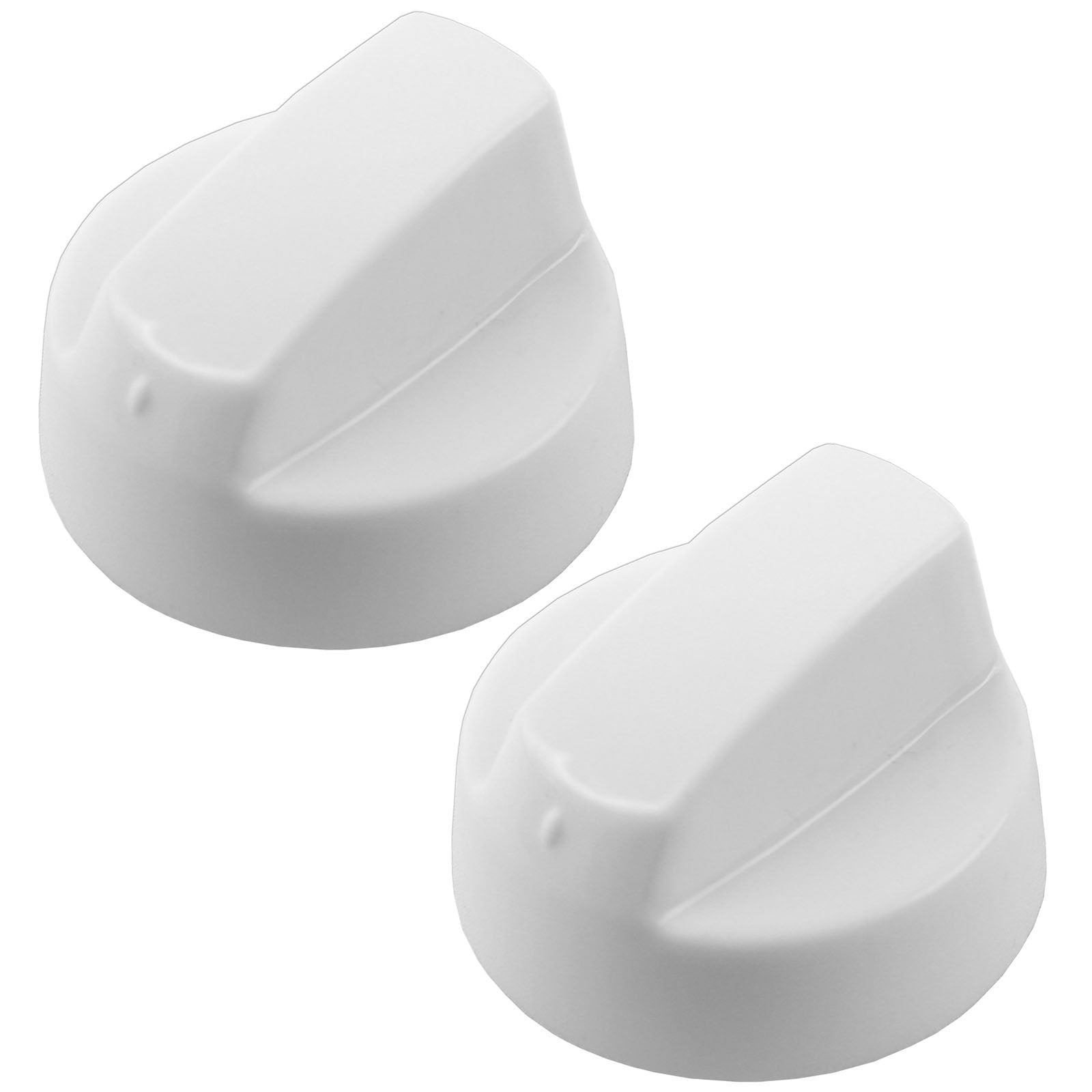 UNIVERSAL White CONTROL KNOB & ADAPTORS for INDESIT Cooker Oven Hob x 2
