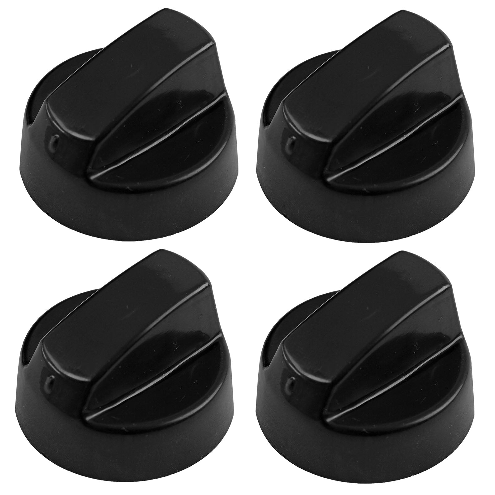 UNIVERSAL Black CONTROL KNOB & ADAPTORS for LEISURE Cooker Oven Hob x 4