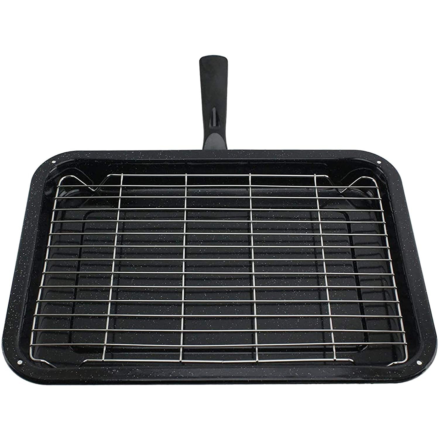 Small Grill Pan with Rack and Detachable Handle + Adjustable Grill Shelf for CATA Oven Cooker