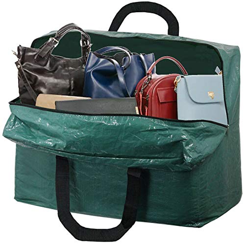 Clothes Shoes Wardrobe Zipped Storage Bag (Green, 75L)