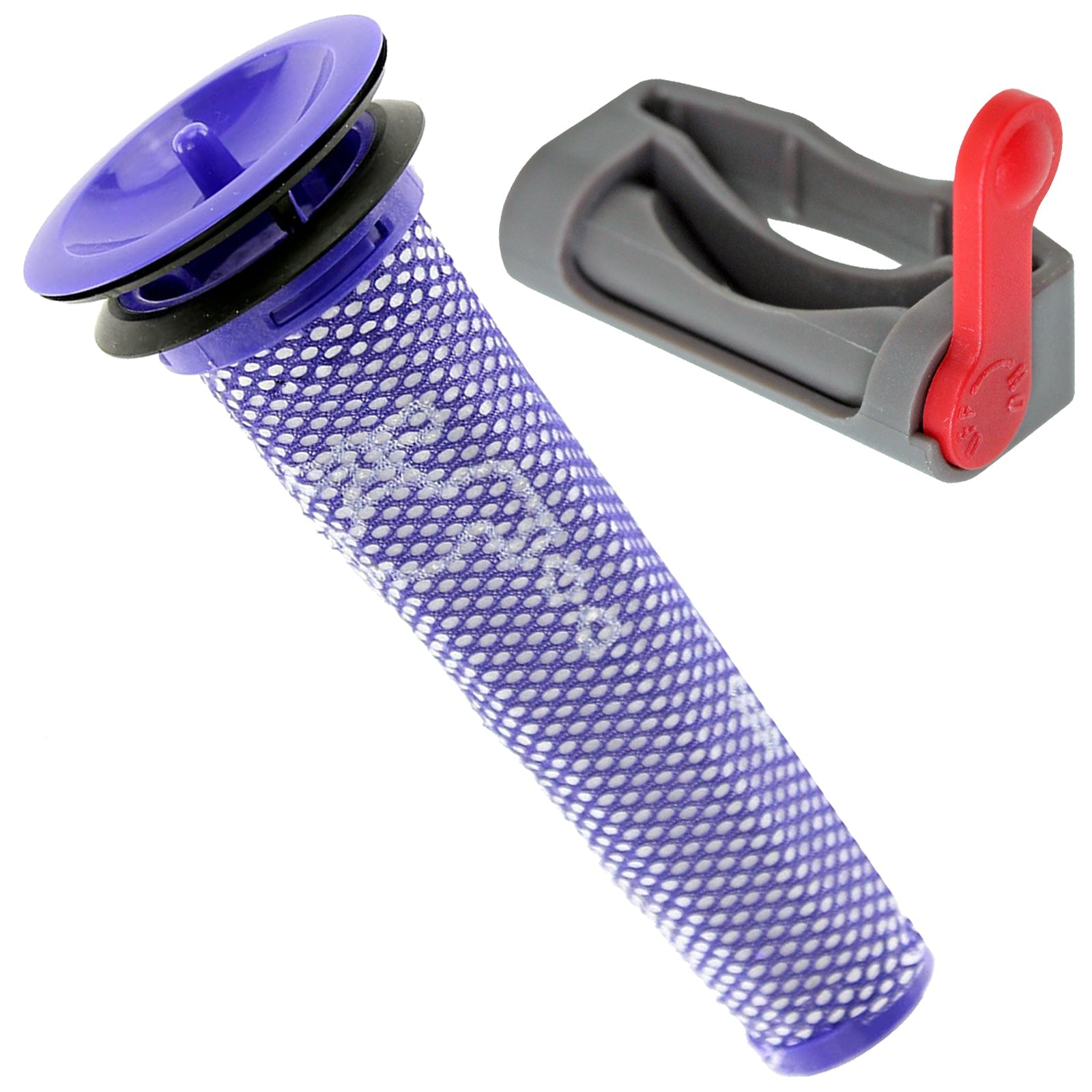 Washable Pre-Motor Stick Filter + Trigger Lock for Dyson V8 Vacuum Cleaner