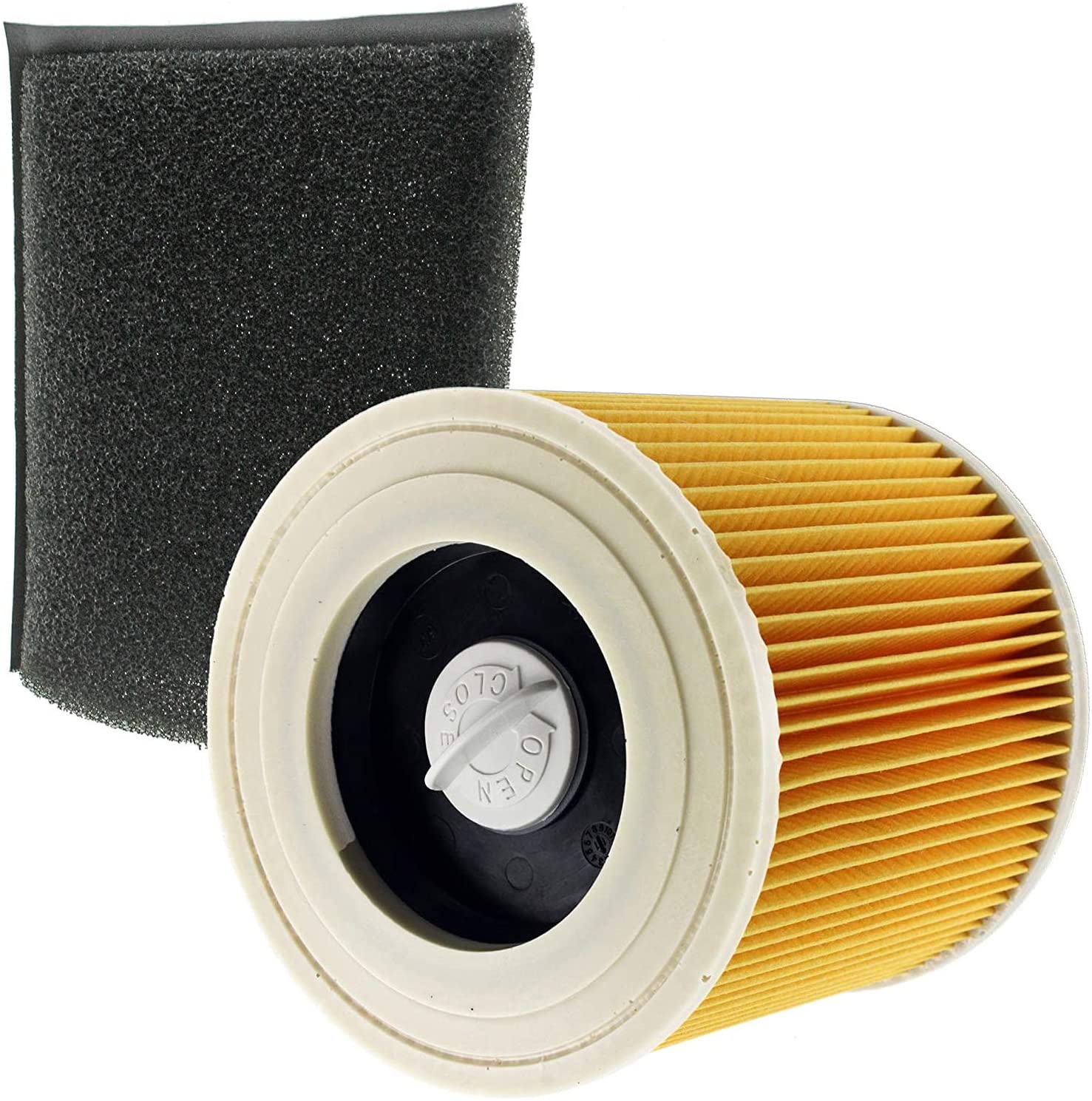 Wet & Dry Cartridge + Foam Filter Pouch for KARCHER WD2.200 WD2.240 WD3.300
