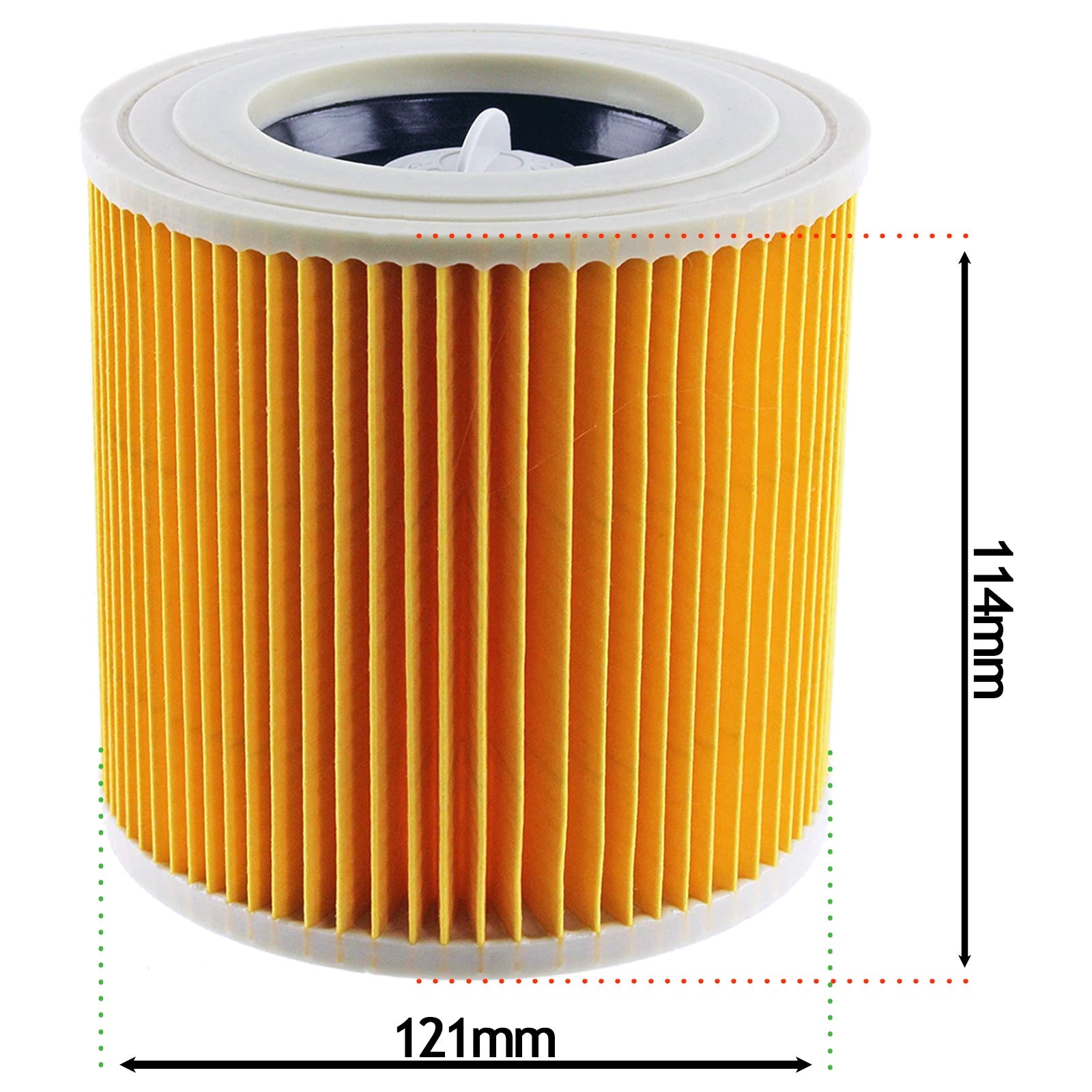 Premium Filter Cartridge for Karcher WD2 WD3 WD3P Wet & Dry Vacuum Cleaner (Pack of 2)