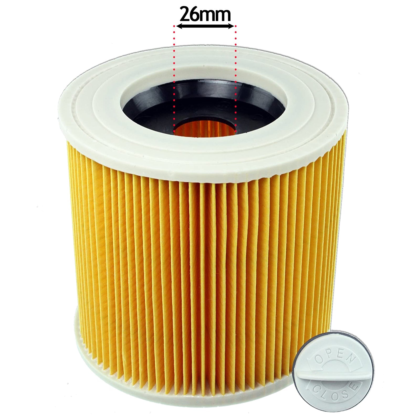 Premium Filter Cartridge for KARCHER A2656 A2674 A2675 A2676 A2901 Vacuum Cleaner (Pack of 2)