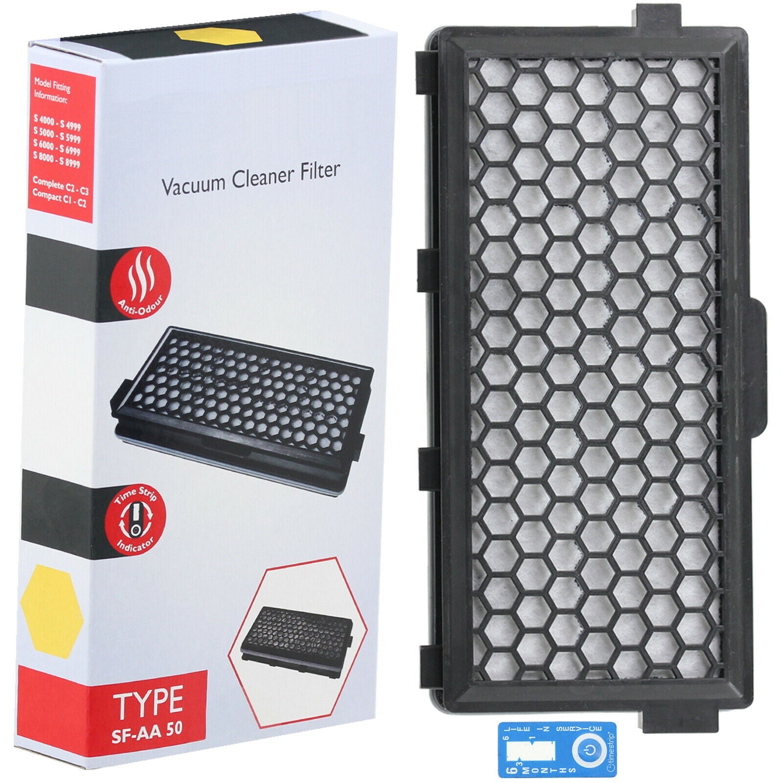 Carbon Filter Type SF-AA50 compatible with MIELE C2 C3 Cat & Dog Compact Complete Ecoline