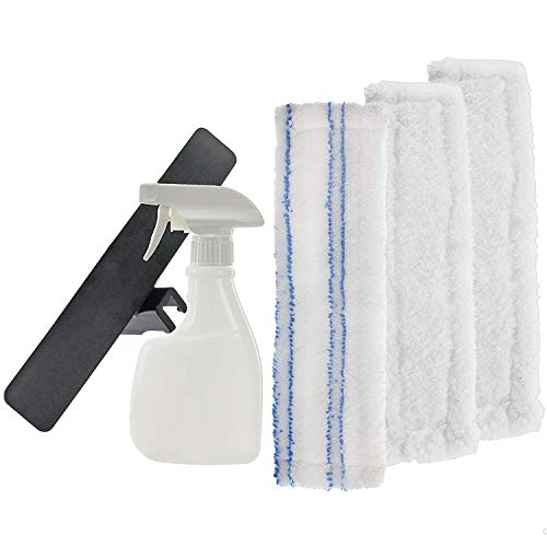 Universal Window Cleaning Spray Bottle Kit (Spray Bottle + 3 x Microfibre Pads)