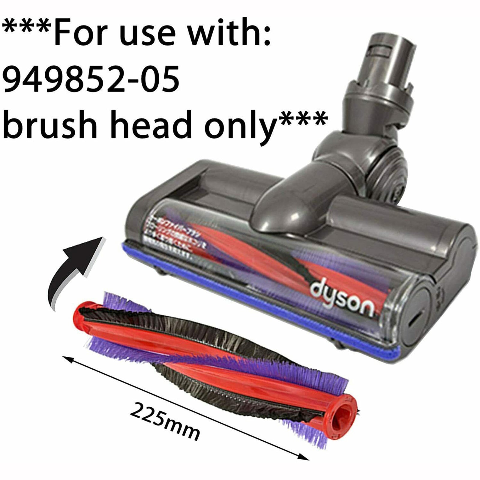 Brushroll for DYSON DC59 V6 SV03 SV07 Animal Fluffy Brush Roller Bar 225mm
