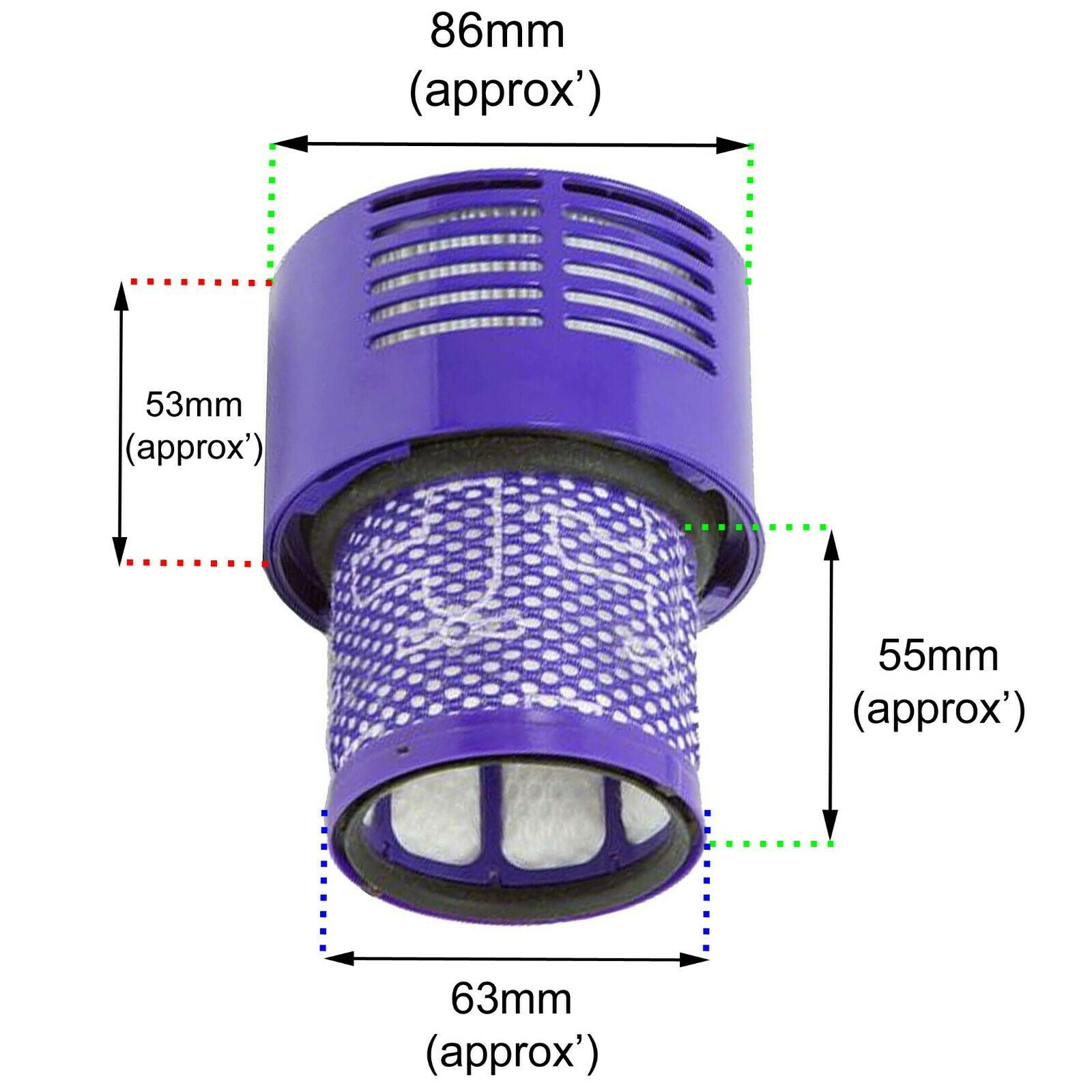 Hepa Filter for DYSON V10 SV12 Cyclone Animal Absolute Total Clean Washable