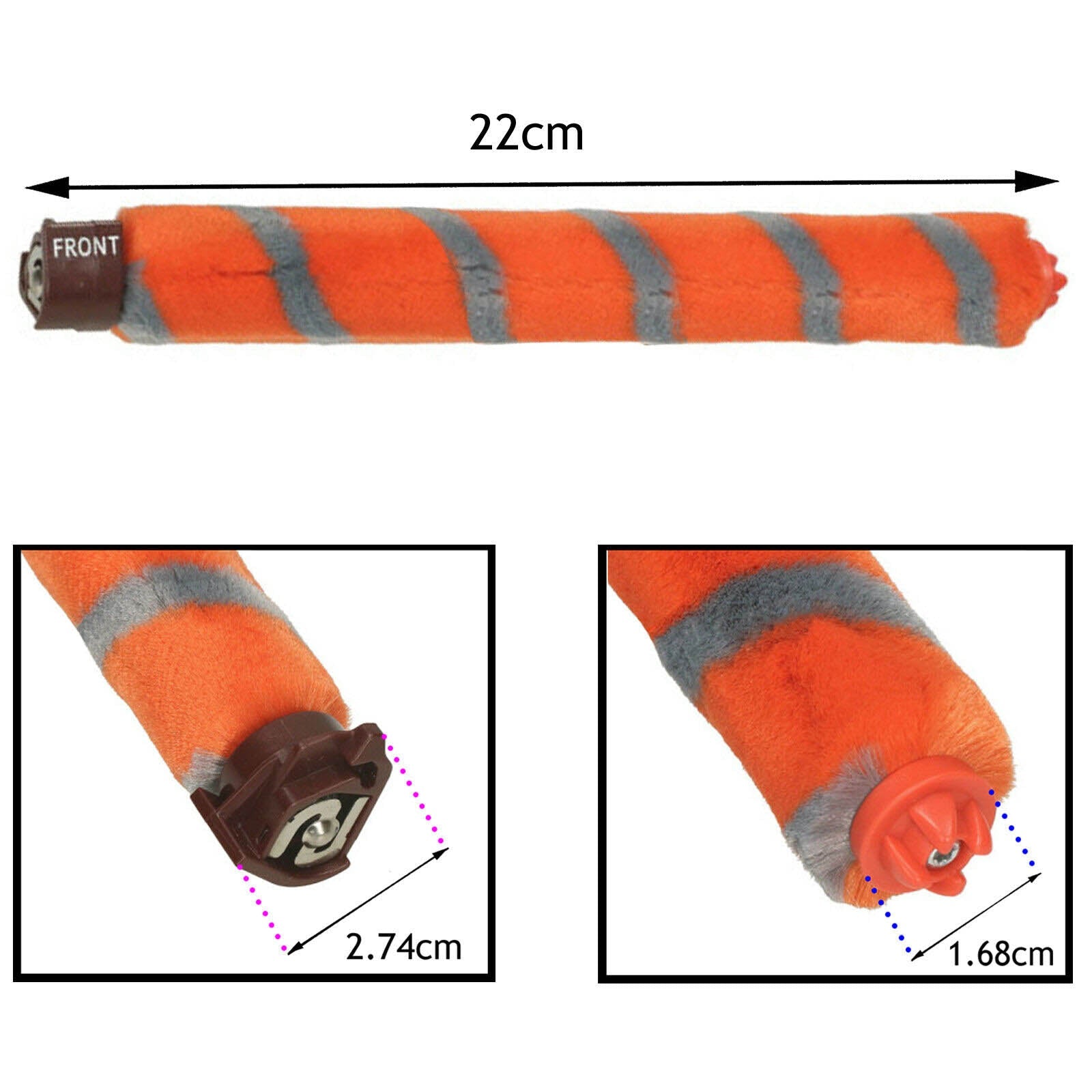 Brushroll Bar for SHARK NV800, NV801, NV803, NV80, NVV801, UV810 Soft Brush Roll