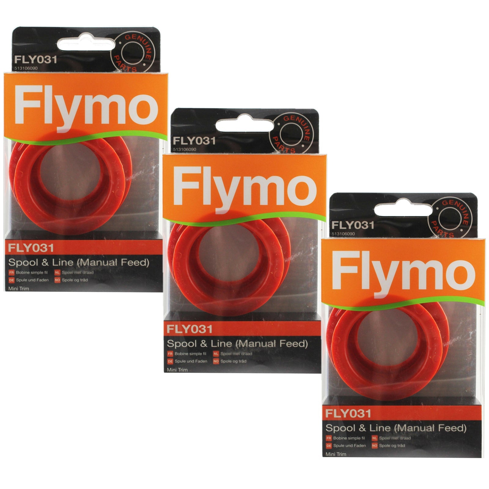 Flymo Strimmer Trimmer Mini Trim ET21 MT21 Spool and Line FLY031 x 3
