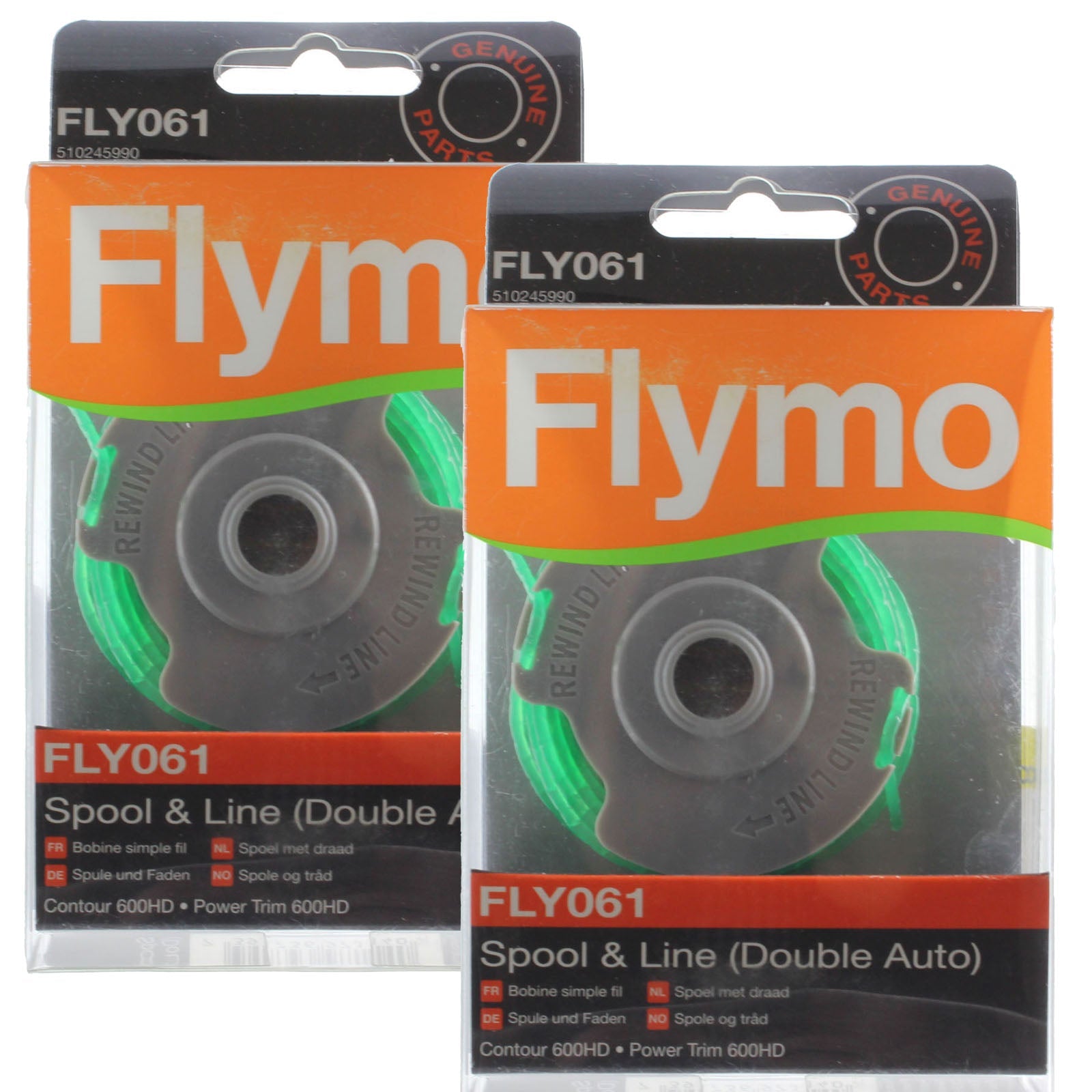 FLYMO Strimmer Spool Line 2mm Double Auto FLY061 Power Trim Contour 600HD x 2