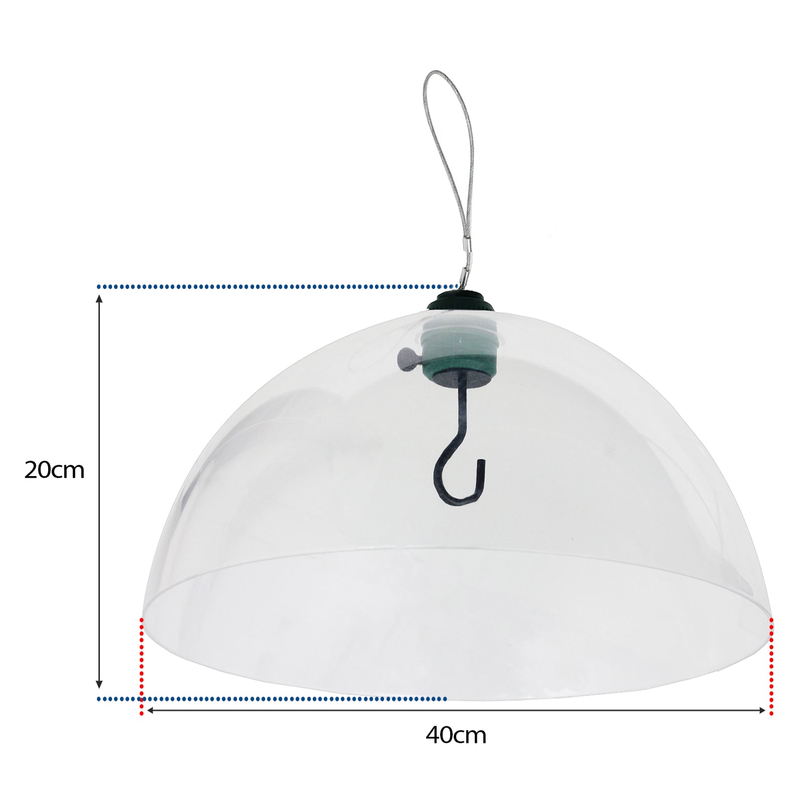 Squirrel Baffle Dome Adjustable Hook Wild Bird Feeder Hanging Guard 40cm SPARES2GO