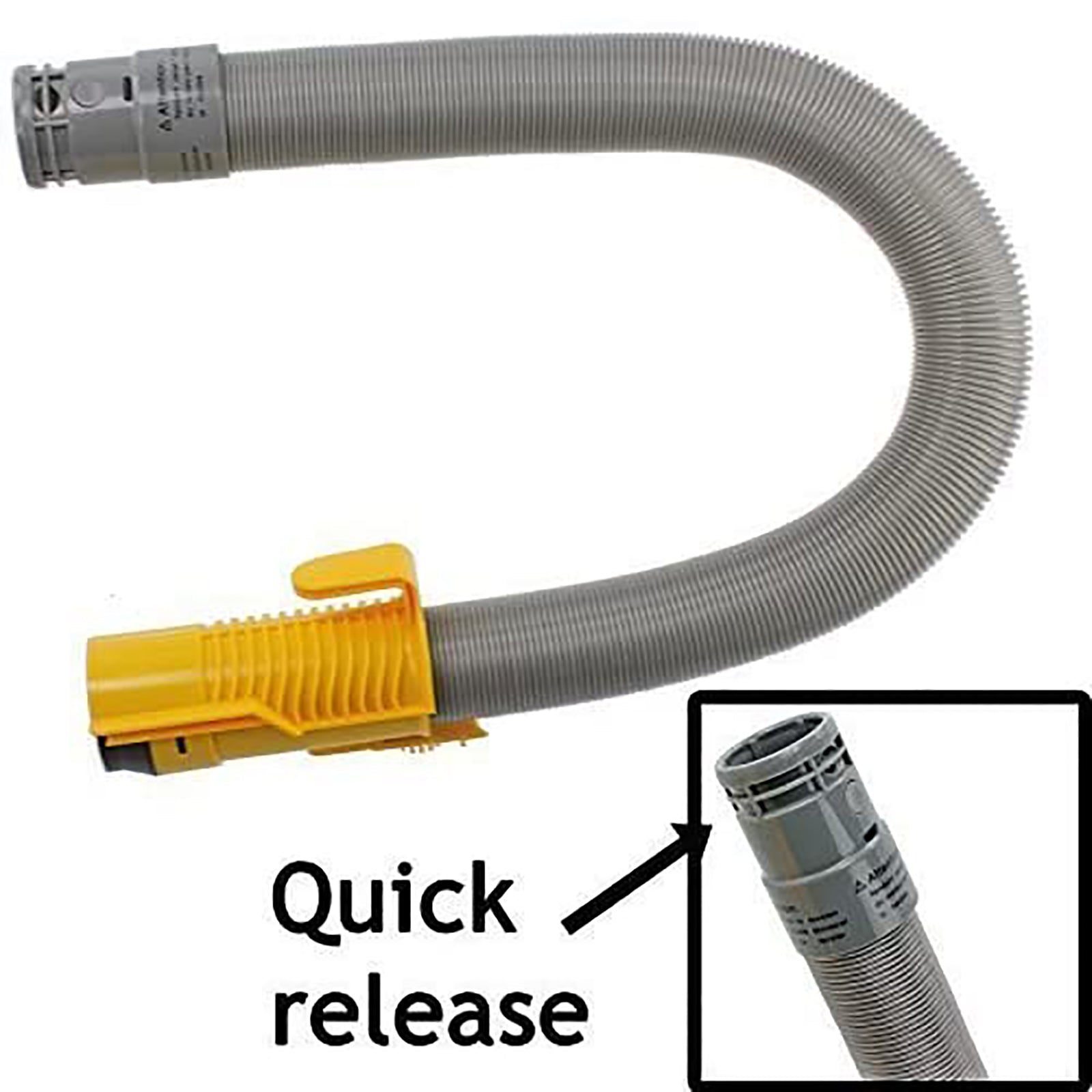 Stretch Hose for DYSON Vacuum Cleaner DC07 Quick Release (Grey / Yellow, 4m)