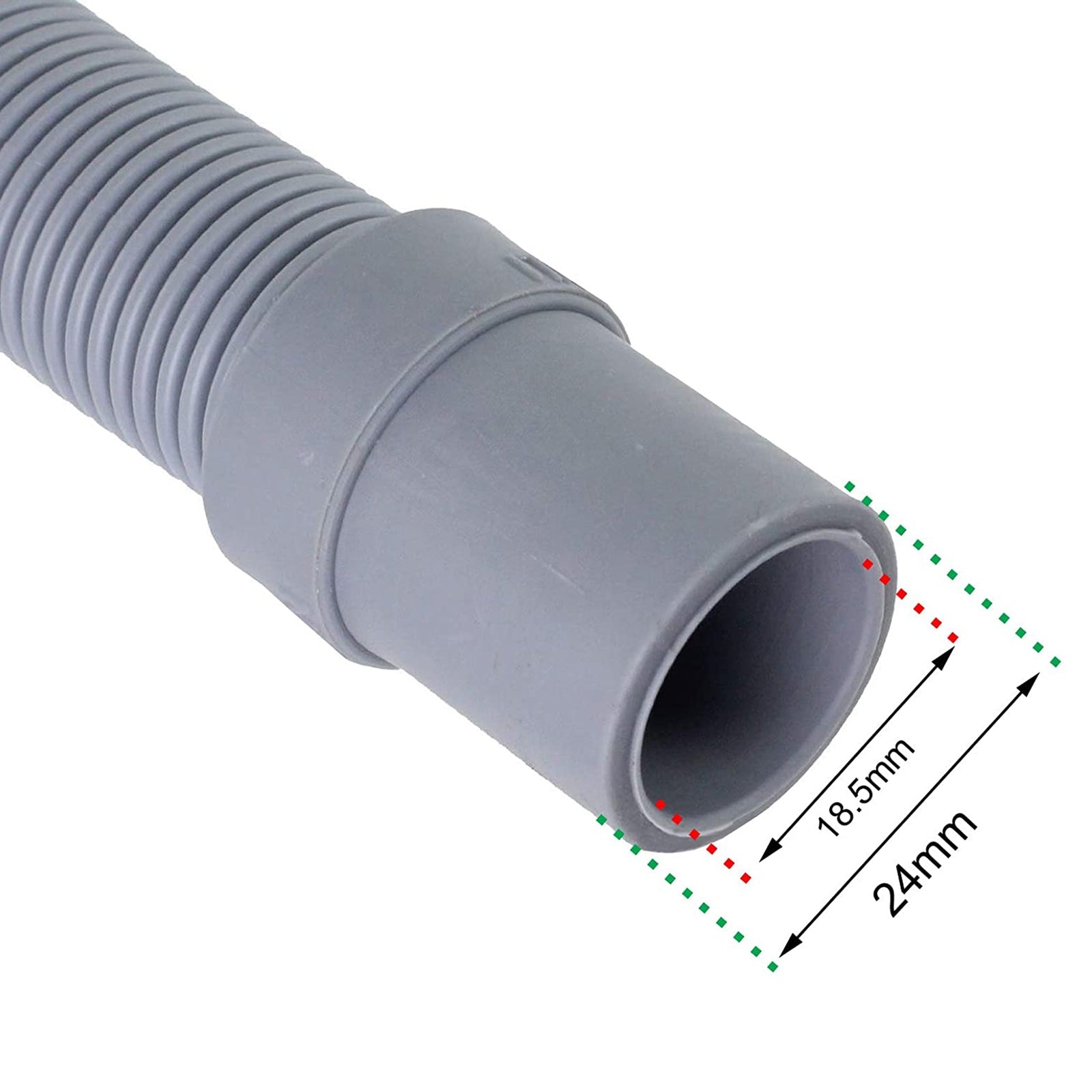 Water Fill Pipe & Drain Hose Extension Kit for Bush Washing Machine Dishwasher (2.5m, 18mm / 22mm)