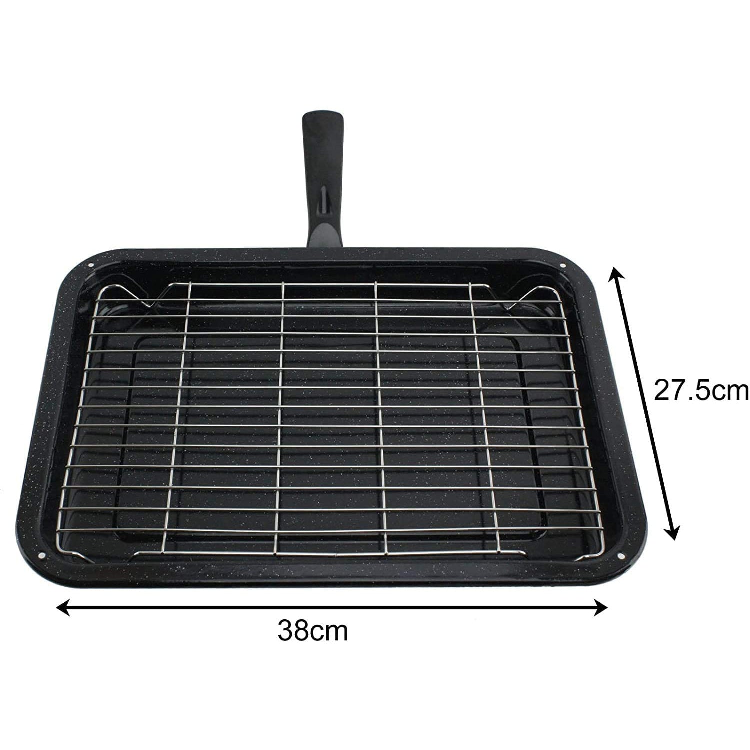 Small Grill Pan + Rack and Detachable Handle for BELLING Oven Cooker