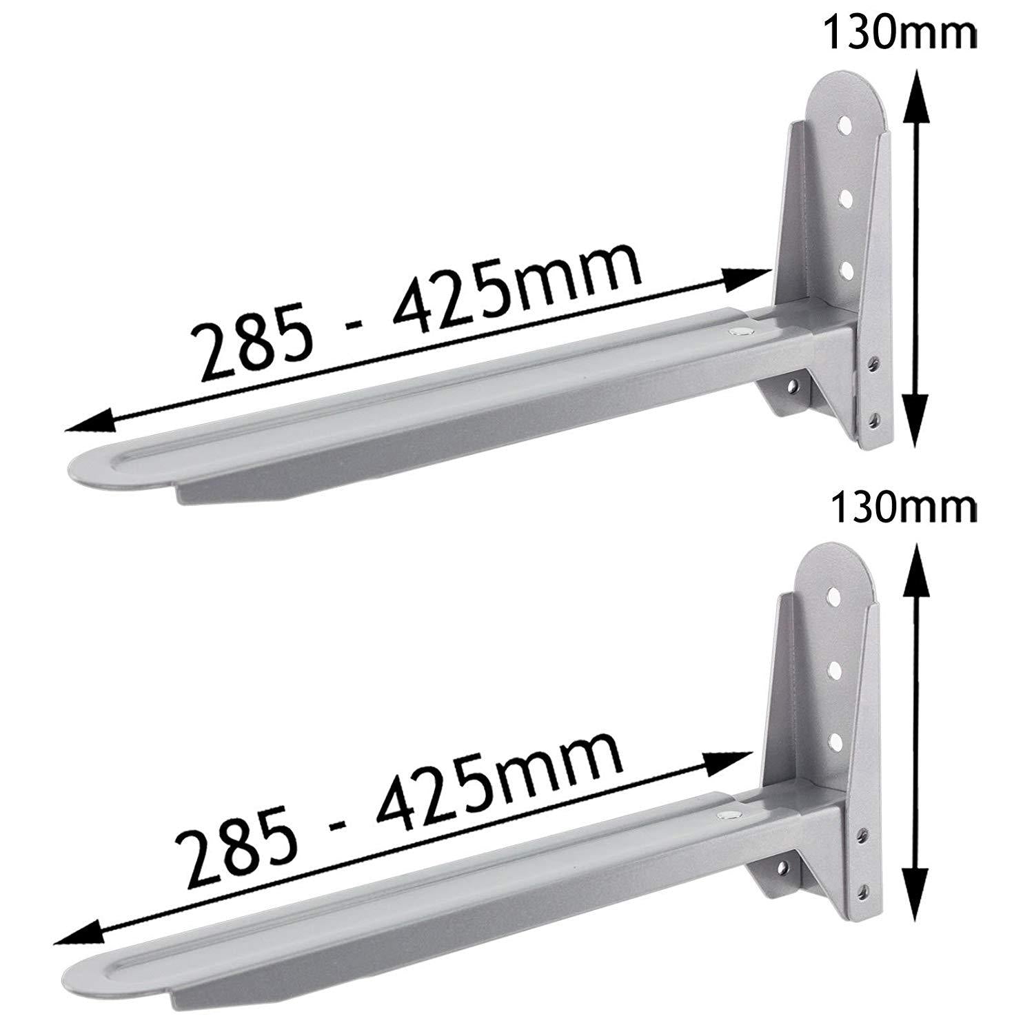 Universal Silver Printer Scanner Wall Mount Brackets x 2