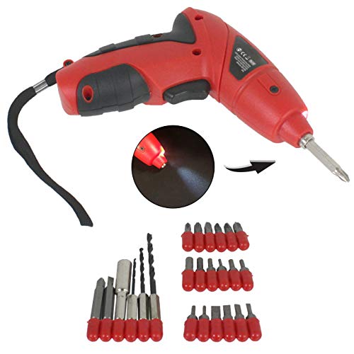 18 Piece Precision Magnetized Screwdriver Set & Mini Cordless Rechargeable 4.8v Electric Screwdriver + Power Drill