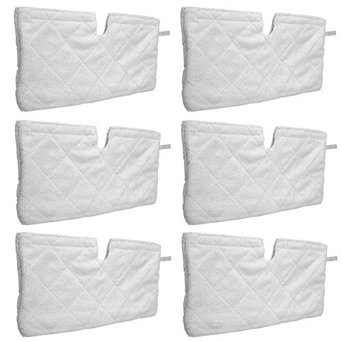 Microfibre Cover Pocket Pads for Shark Steam Cleaner Mop S3502, S3601, S3701 (Pack of 6)