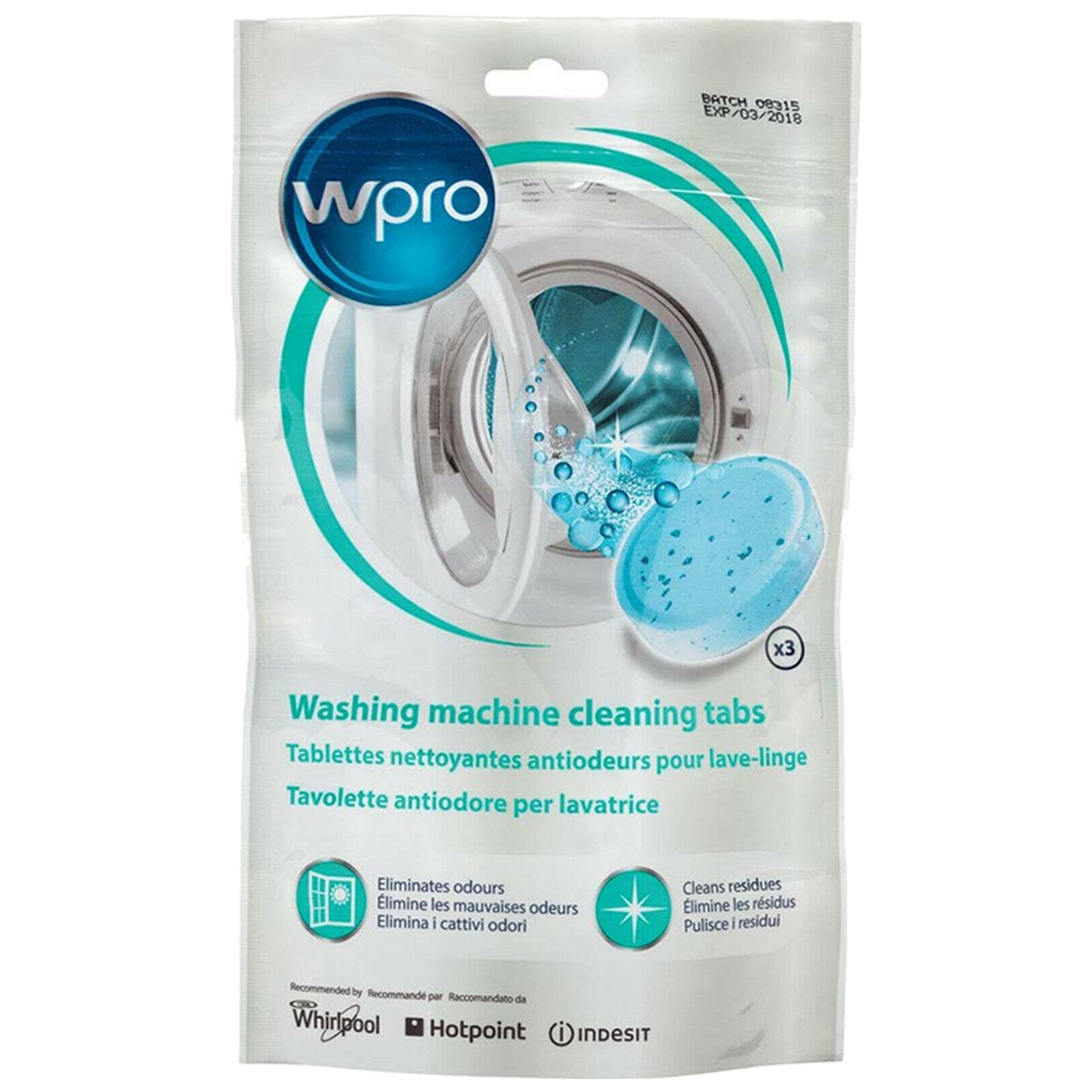 Washing Machine Cleaner Tabs Powerfresh Washer Odour Cleaning Tablets x 6