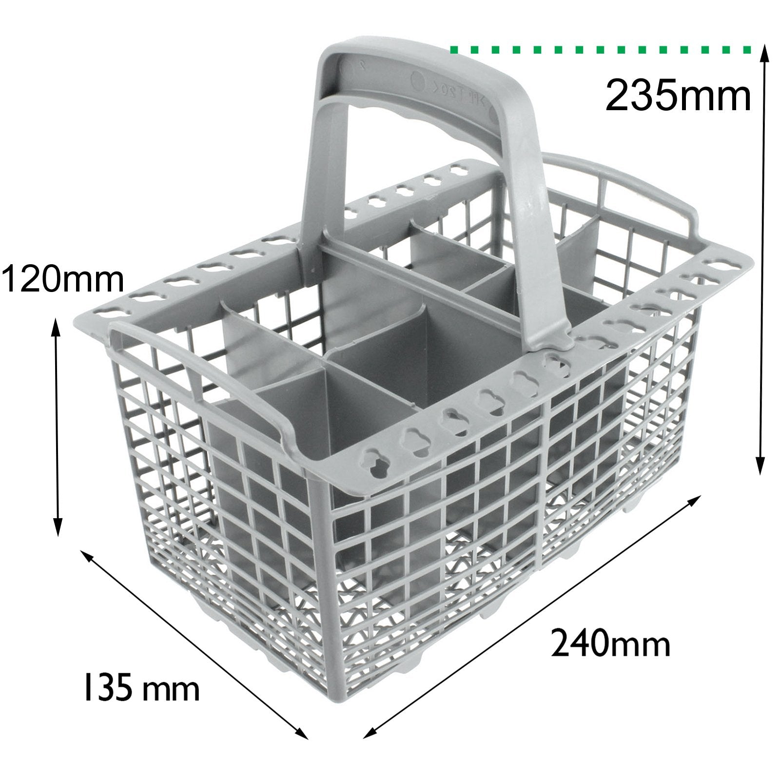 WHIRLPOOL Dishwasher Cutlery Basket Genuine with measurments