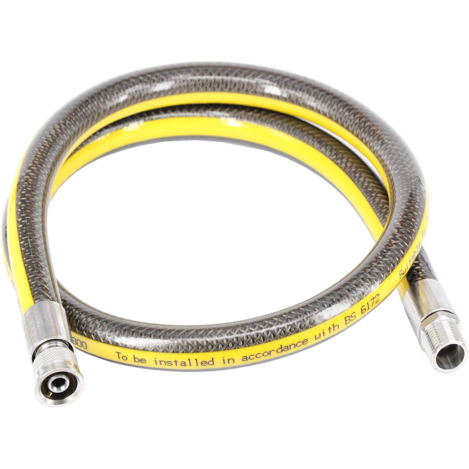 UNIVERSAL Micropoint Oven Cooker Gas Supply Hose Pipe (4ft 1/2 inch, Bayonet, BS EN14800 CE)