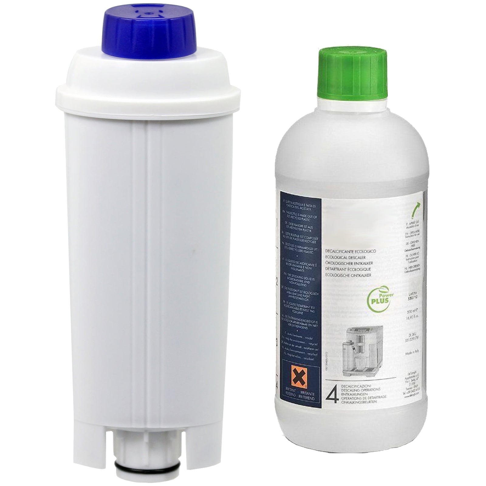 Water Filter + Eco Descaler 500ml for DELONGHI Coffee Machine DLS C002 SER3017 ECAM BCO410 EC800