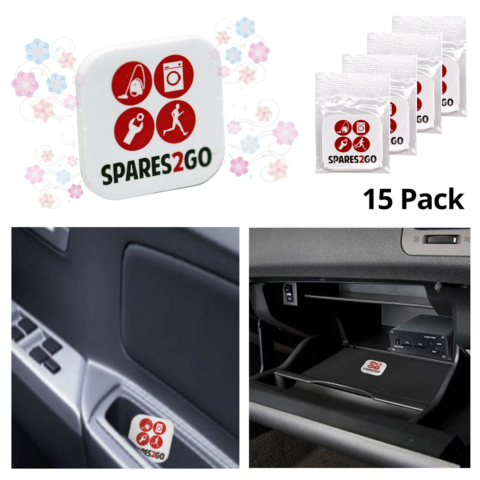 Air Freshener Tabs Perfumed Scented Fresheners for Cars Vans Truck Vehicle x 15