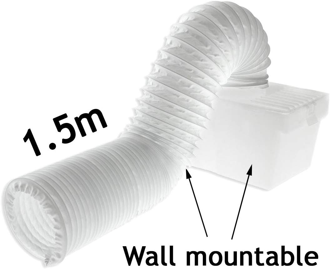 Condenser Box & Extra Long Hose Kit With Connection Ring for White Knight Tumble Dryer (4" / 100mm Diameter / 6M Hose)