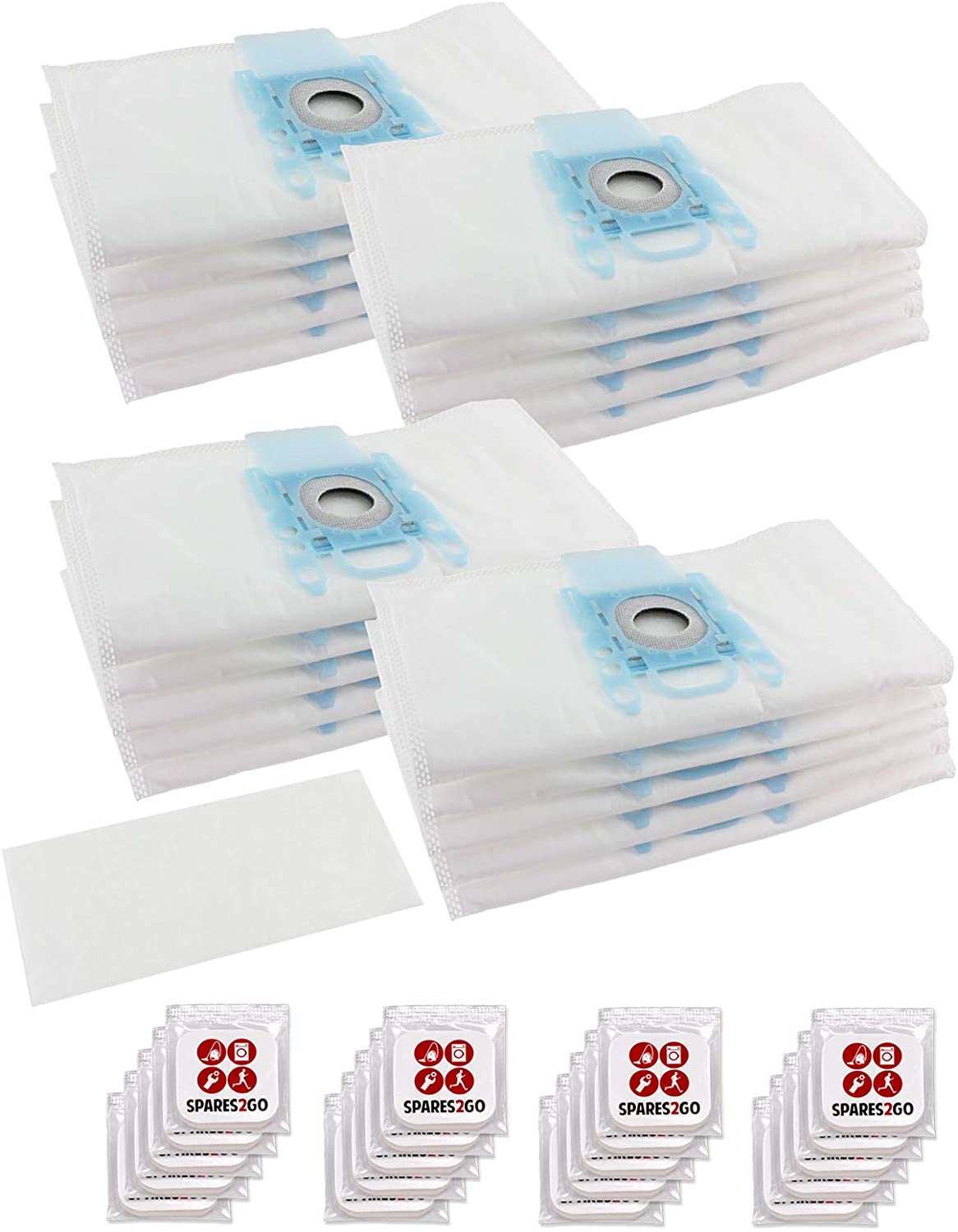 Dust Bags for BOSCH BSG6 BSG7 GL30 Vacuum Cleaners Cloth Multi Layer (Pack of 20 + 4 Filters) + 20 Fresheners Tabs