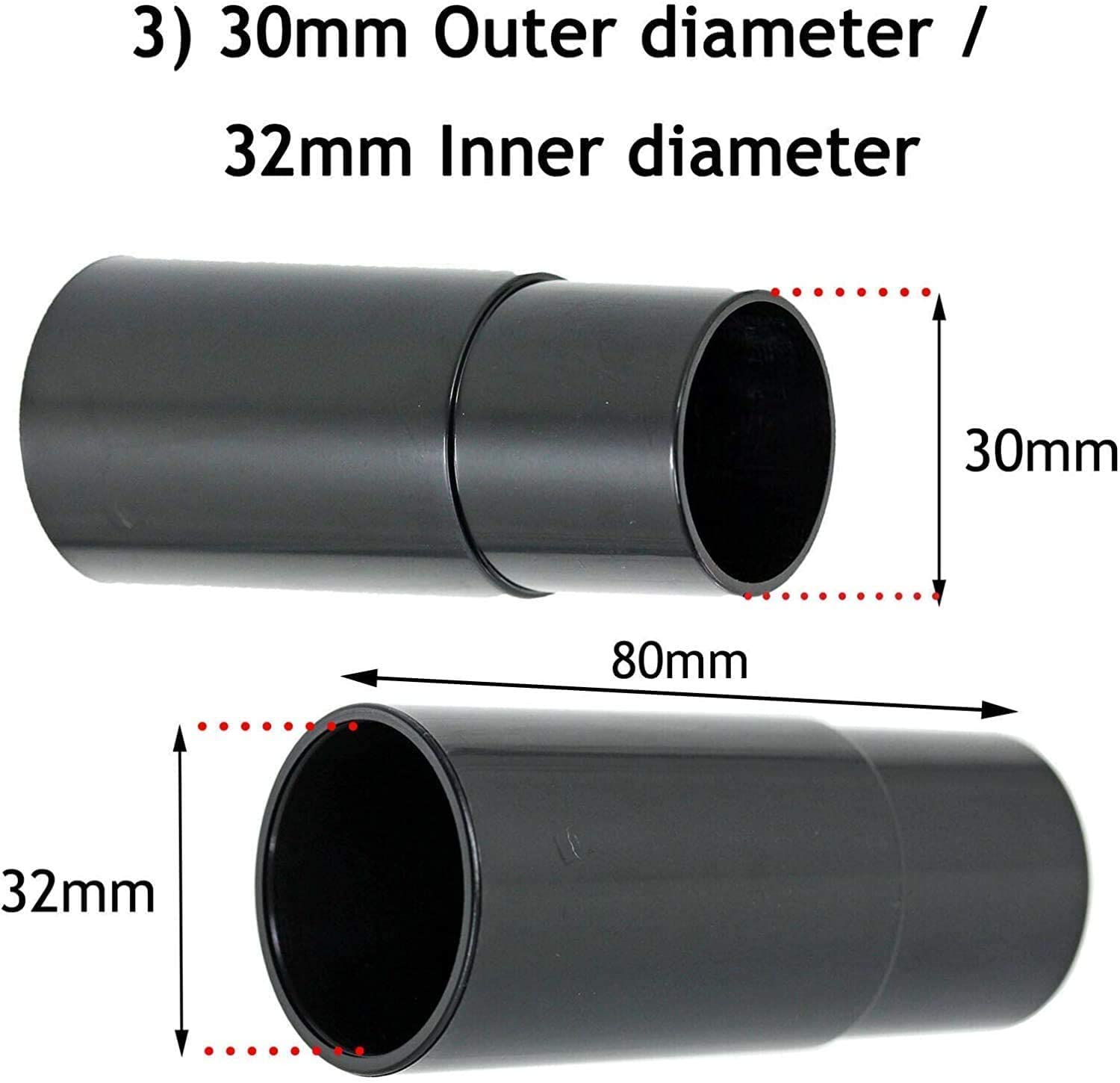 Tool Dust Port Adaptors for Titan Vacuum Cleaner 26 30 32 35 38mm
