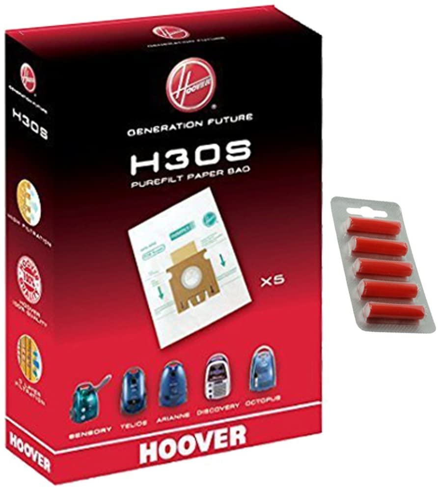 HOOVER Vacuum Cleaner H30S TELIOS ARIANNE SENSORY DISCOVERY OCTOPUS Dust Bag Genuine  09178278 + 5 Fresheners