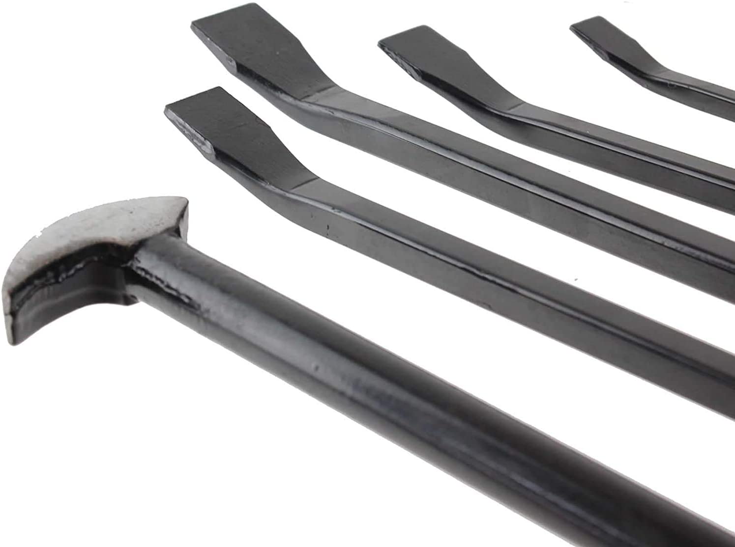 10 Piece Crowbar Long Wrecking Crow Bar Rod Steel Flat Pry Large Set + Goggles