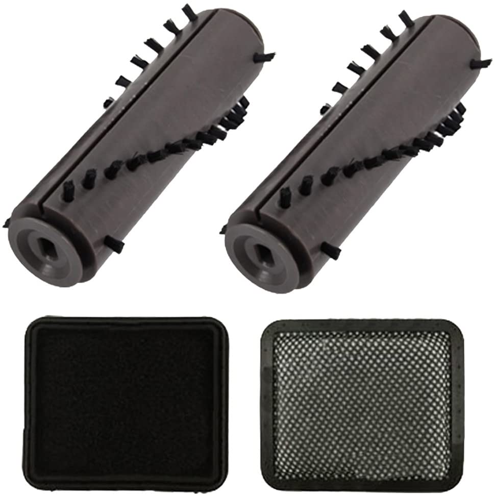 Brushroll Roller Bar + Washable Filter Pads Kit for GTech AirRam DM001 AR02 AR01 AR03 AR05 Cordless Vacuum Cleaner (Pack of 2)