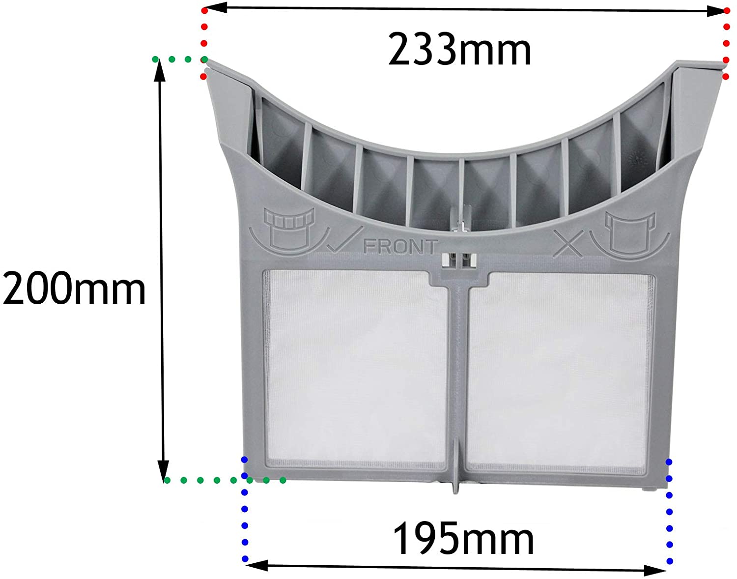 Lint Fluff Filter Hinged Screen for INDESIT G73V Tumble Dryer