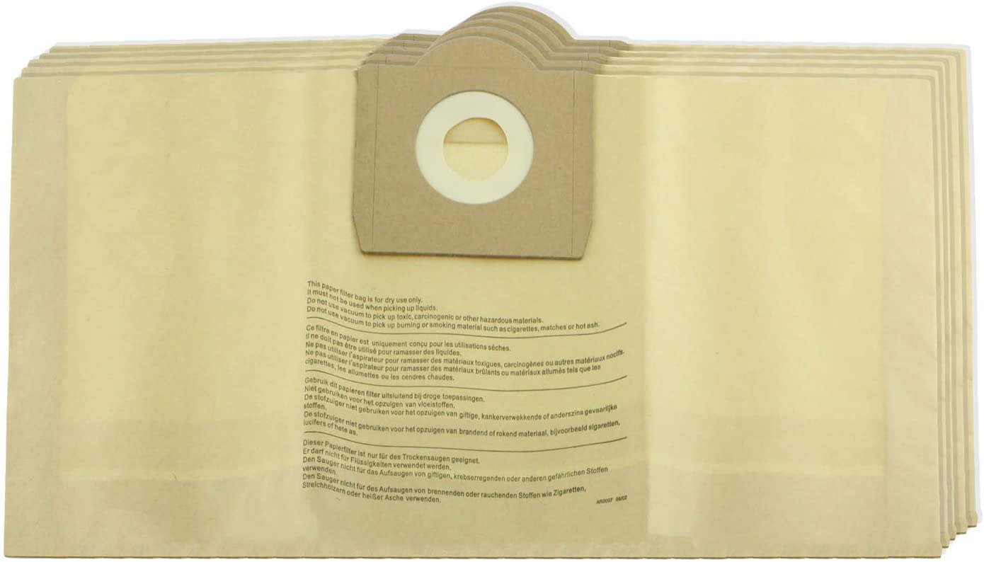 Dust Bags for JCB 70130 70340 70341 Vacuum Cleaner Pack of 5 Solid Collar