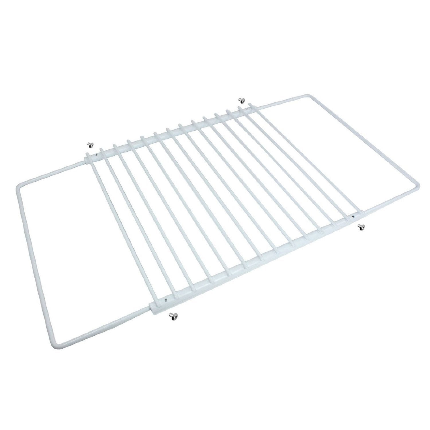 Adjustable Fridge Shelf White Plastic Coated Freezer Rack - Universal Extendable