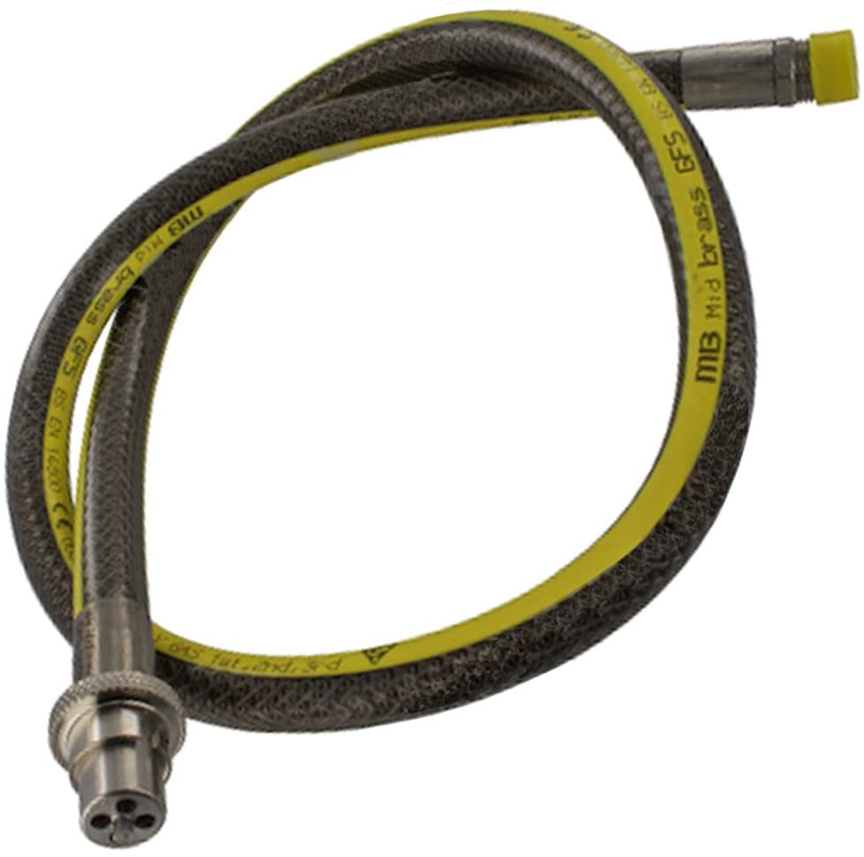 UNIVERSAL Oven Cooker Gas Supply Hose Pipe (4ft 1/2 inch, Straight Bayonet, BS EN14800 CE)