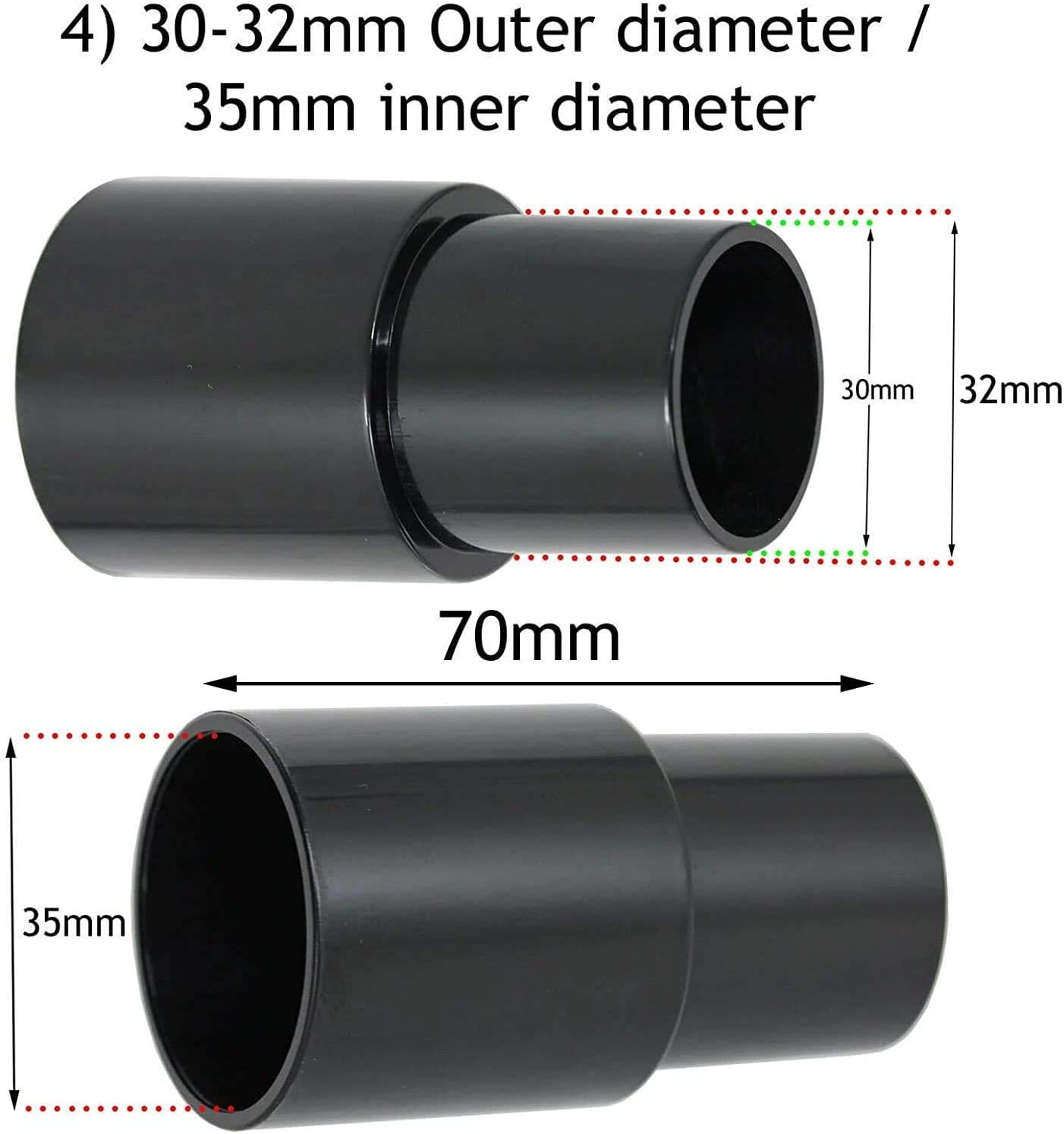 Tool Dust Port Adaptors for Titan Vacuum Cleaner 26 30 32 35 38mm