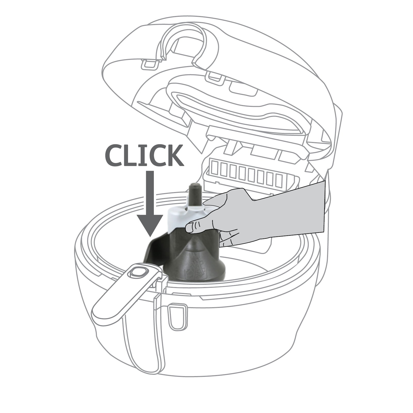 Mixing Blade Paddle Stirring Arm & Seal for Tefal Actifry SERIE 001-1 Fryer - Complete Unit