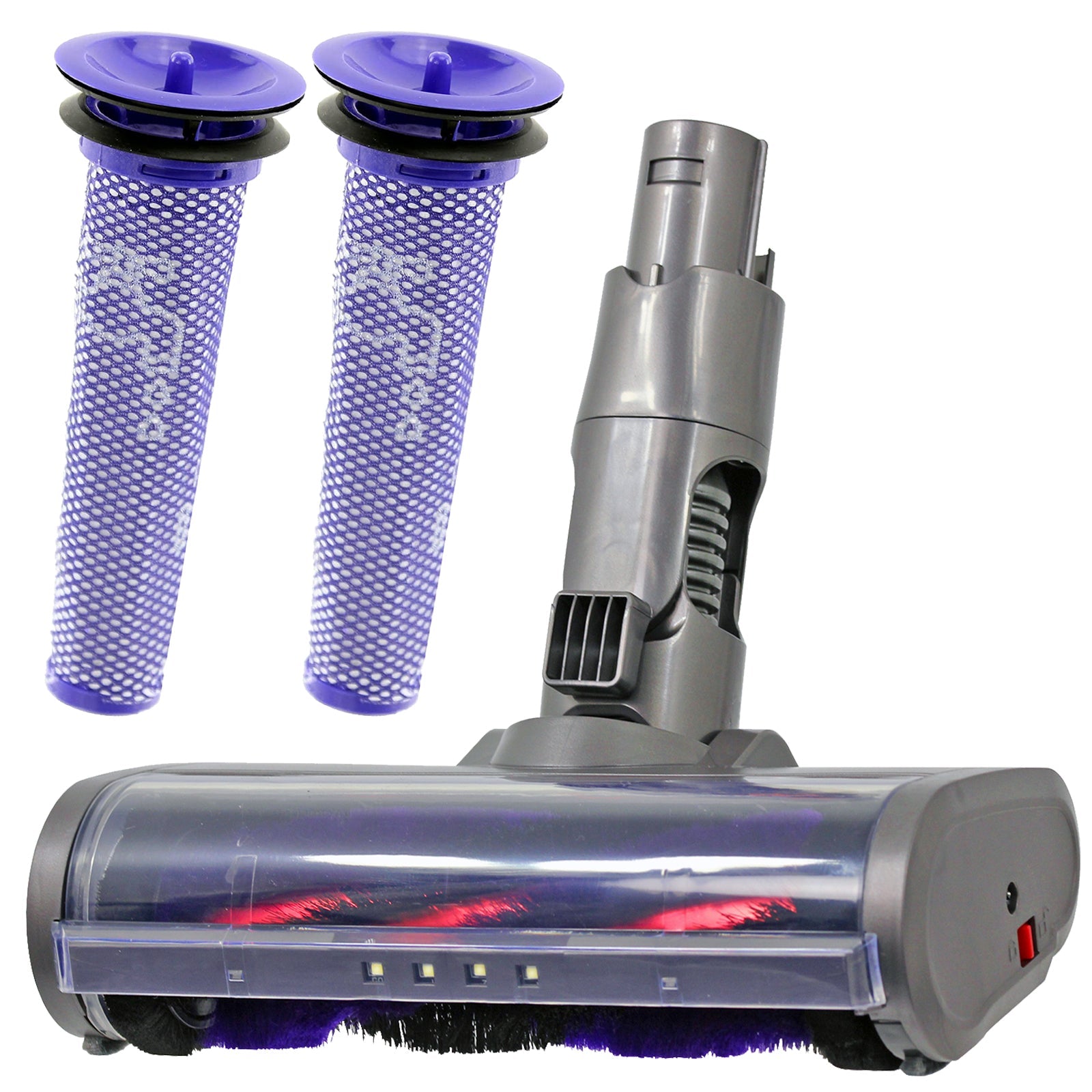 Carbon Fibre Motorhead Floor Tool + Pre-Motor Filters x 2 for DYSON V6 SV03 Vacuum Cleaner