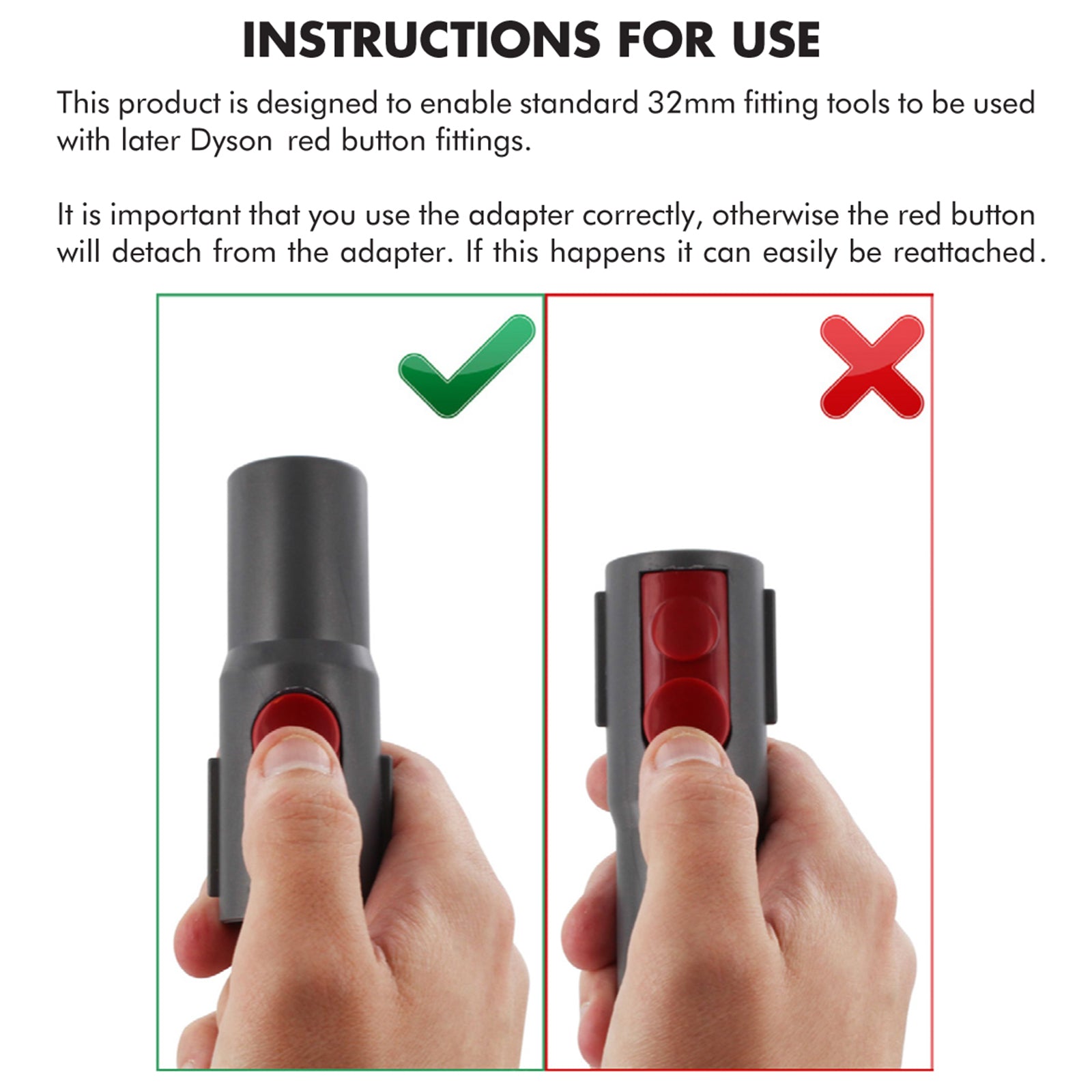 Mini Attachment Tool Kit compatible with DYSON Vacuum Cleaner Car Valet PC Desk Micro Tools