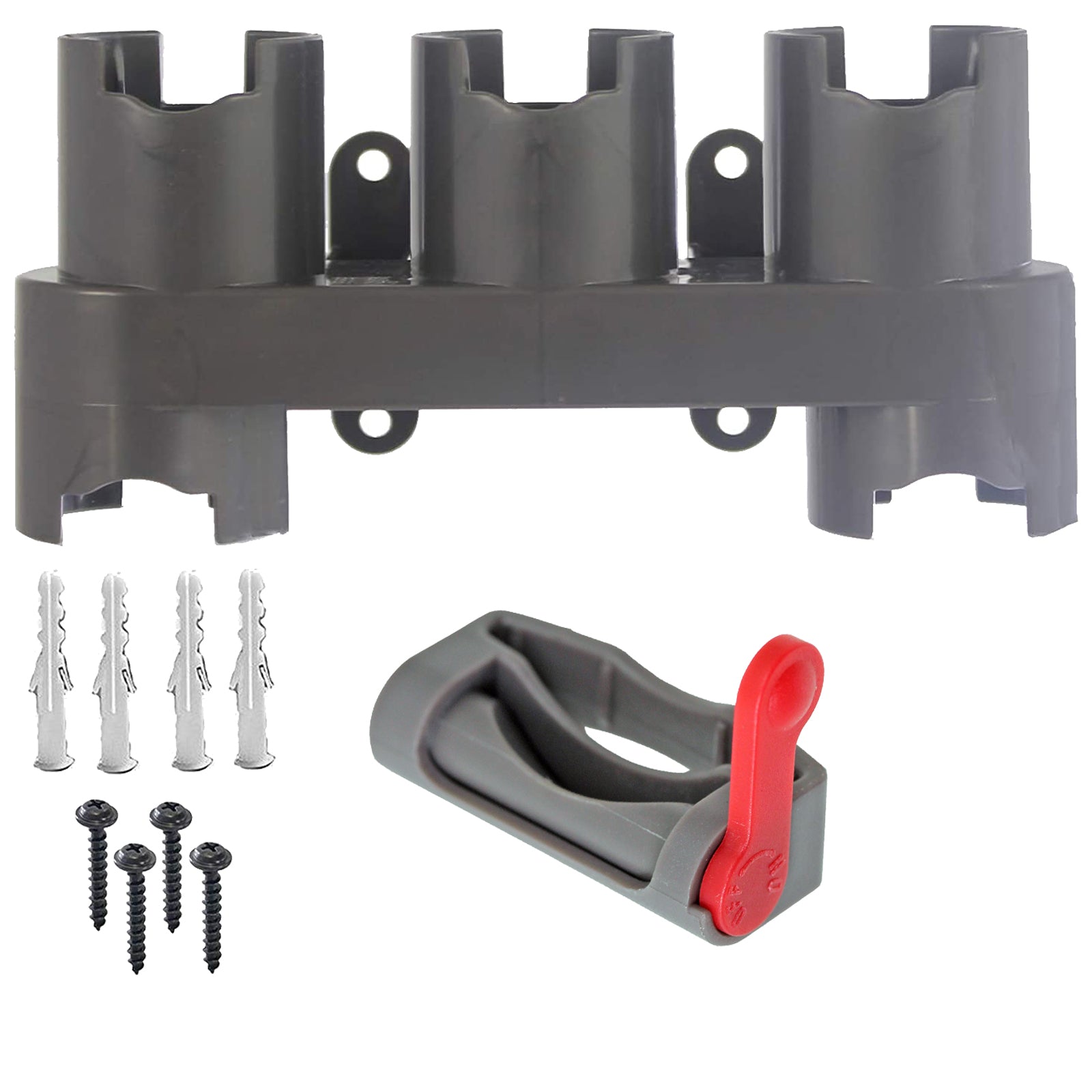 Wall Mounted Accessory Tool Holder Rack + Trigger Lock for DYSON V10 SV12 Vacuum Cleaner