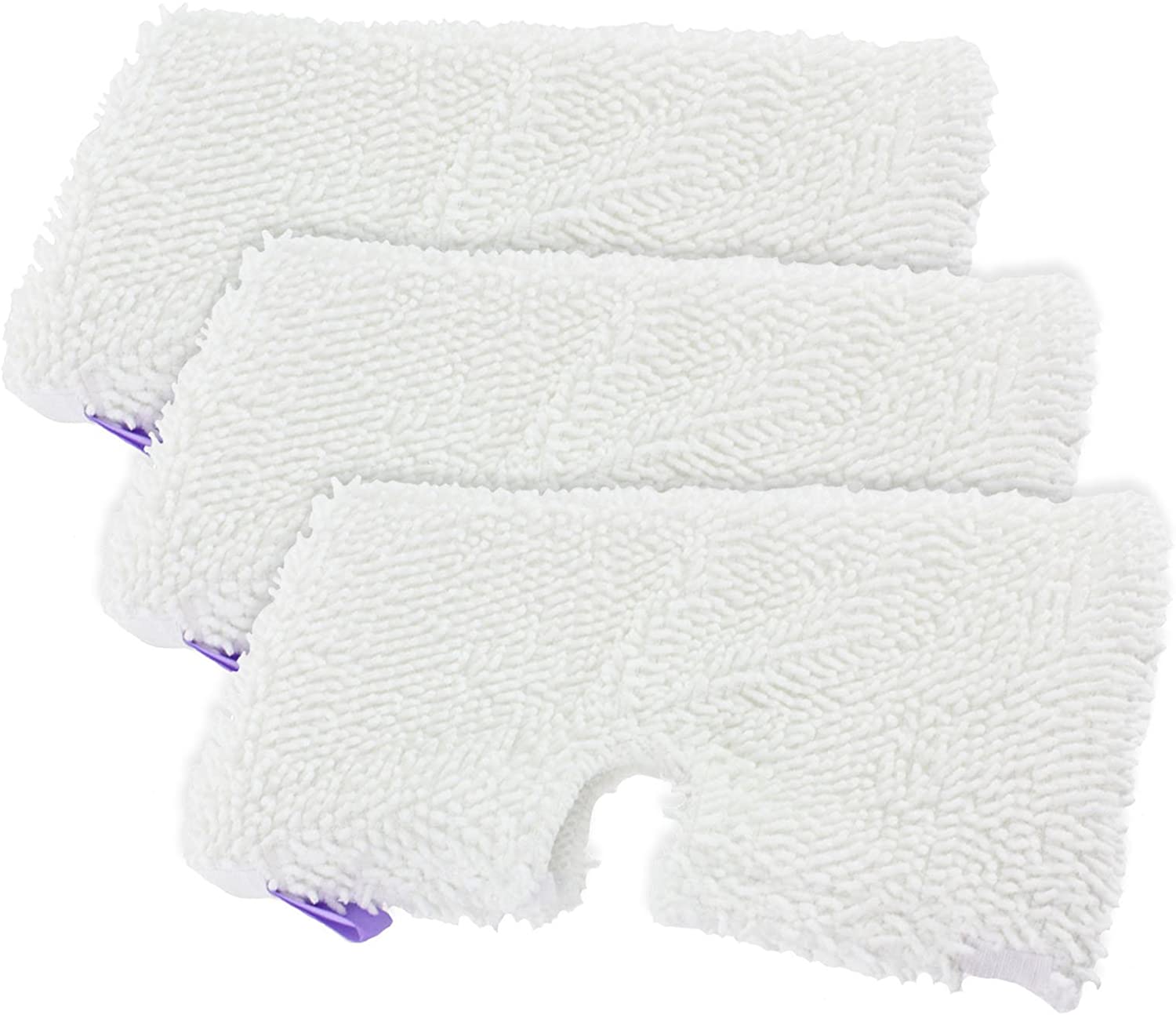 Microfibre Cover Pocket Pads for Shark S2901 S3000 SM200 S502 XT3101 Series Steam Cleaner Mop (Pack of 3)