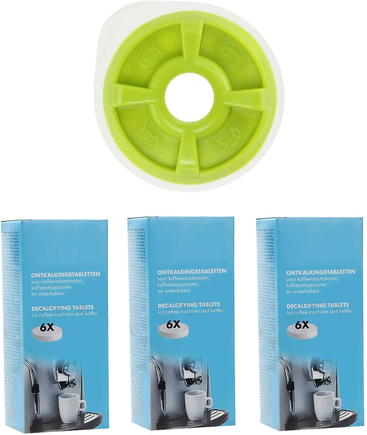 Hot Water T Discs + Descaler Tablets for BOSCH Tassimo Vivy Amia Suny Fidelia T Coffee Machine (18 Tablets)