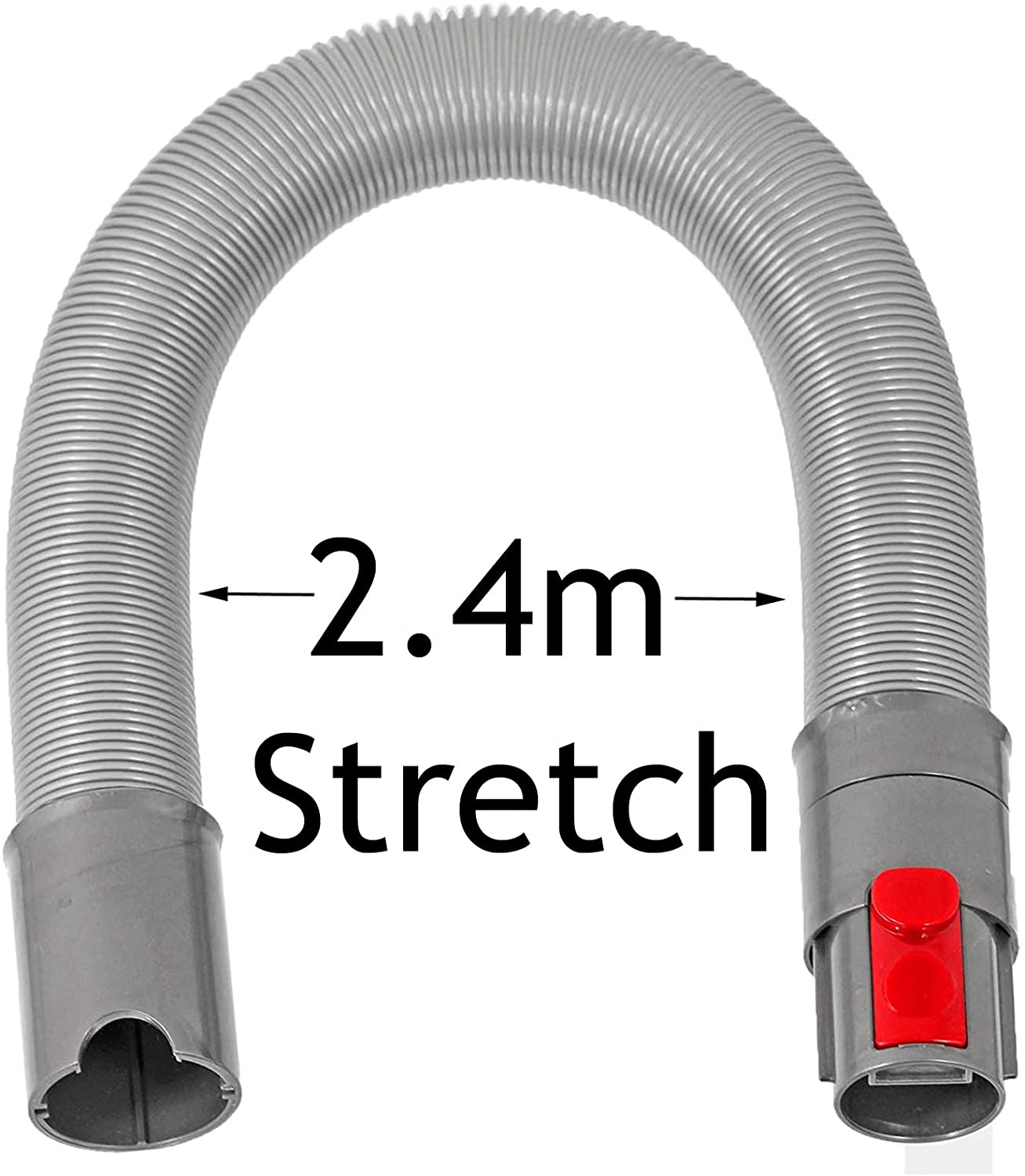 Extra Long Quick Release Hose Pipe for Dyson V7 V8 V10 V11 Cordless Vacuum Cleaner (2.4m)