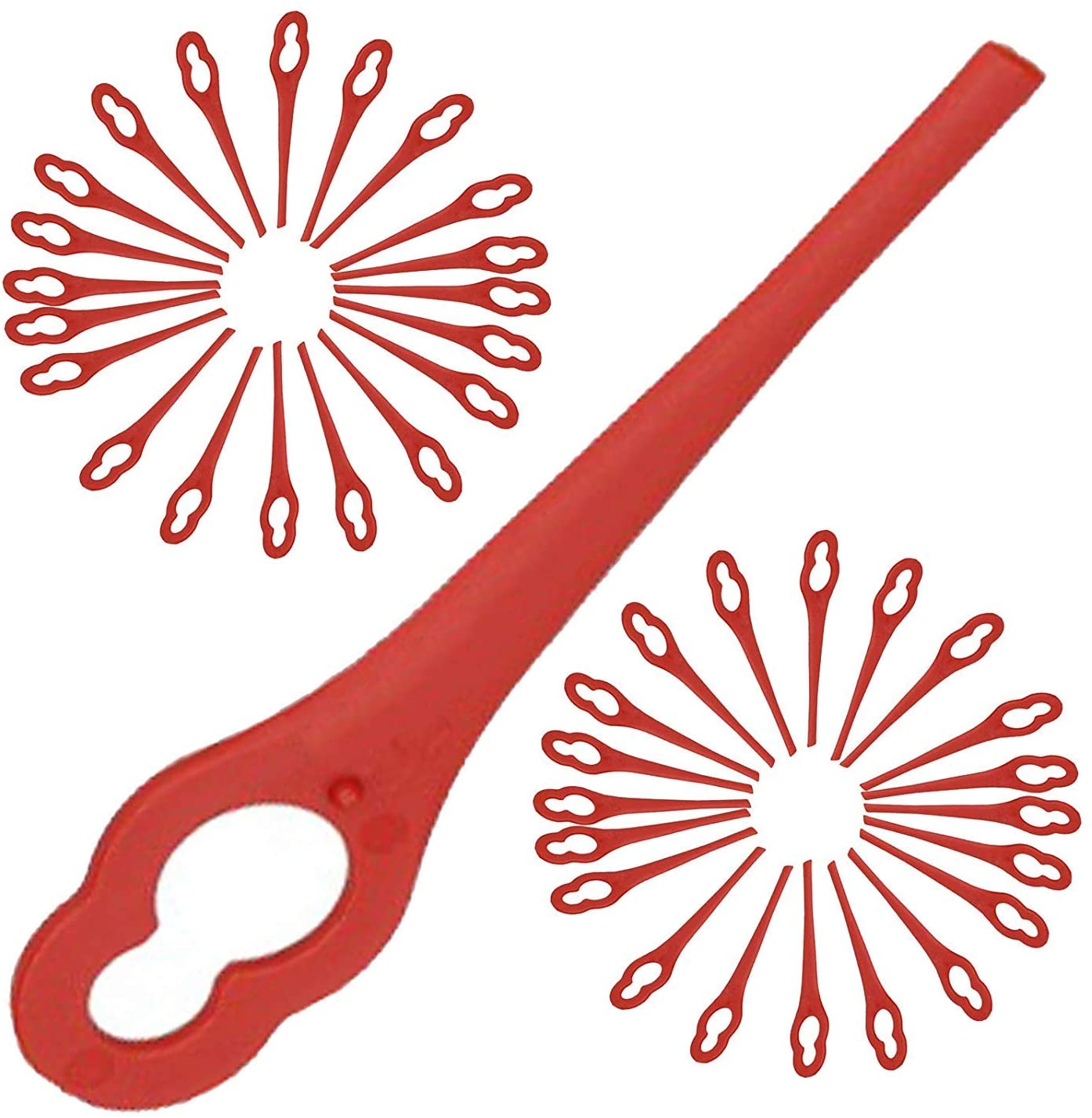 Red Plastic Blades for OZITO GTR-250 LGT-018 LGT-118 Strimmer Trimmer x 40