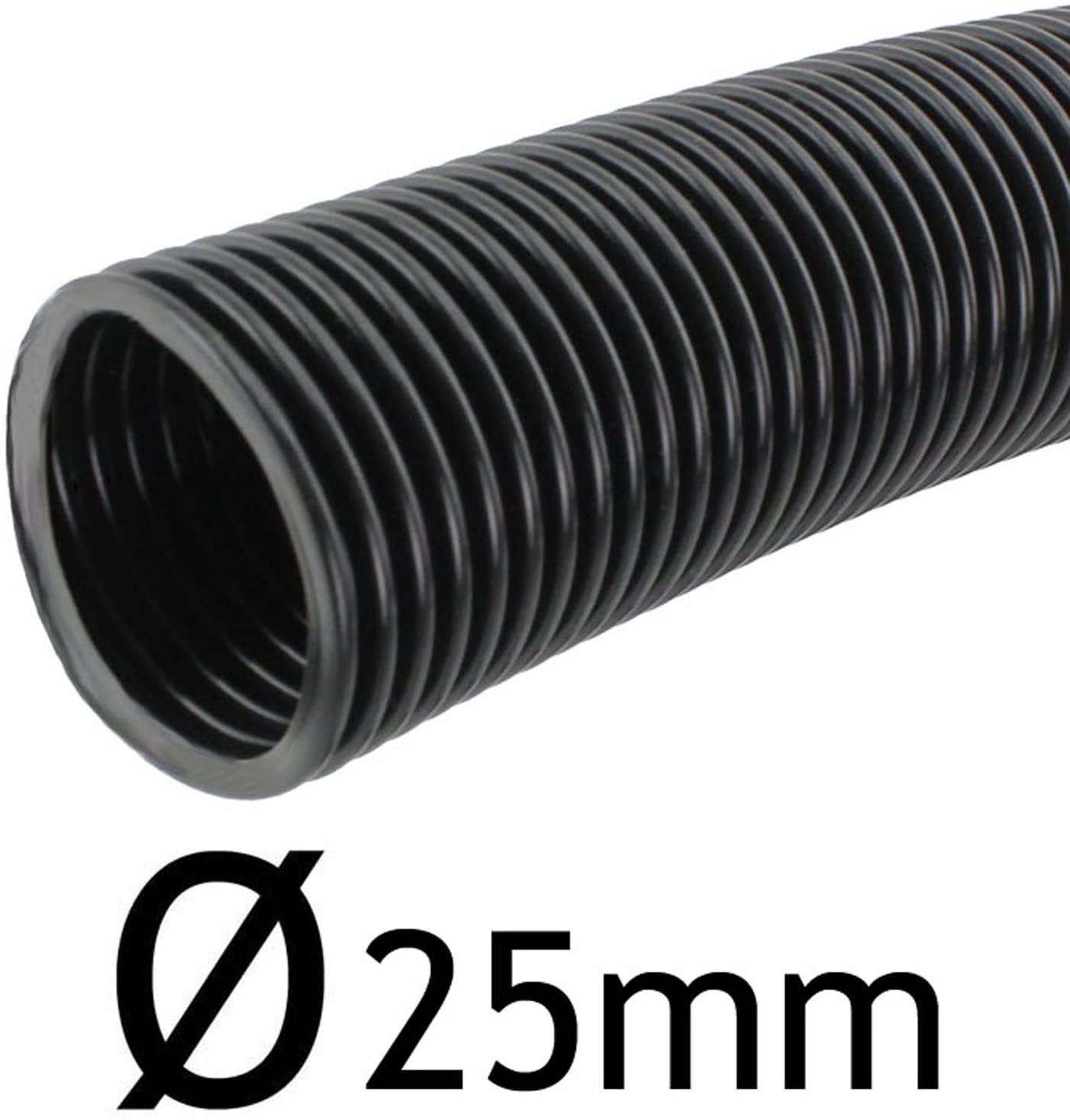 Marine Pond Hose Flexi Pump Pipe Black Corrugated 10m (25mm Diameter)