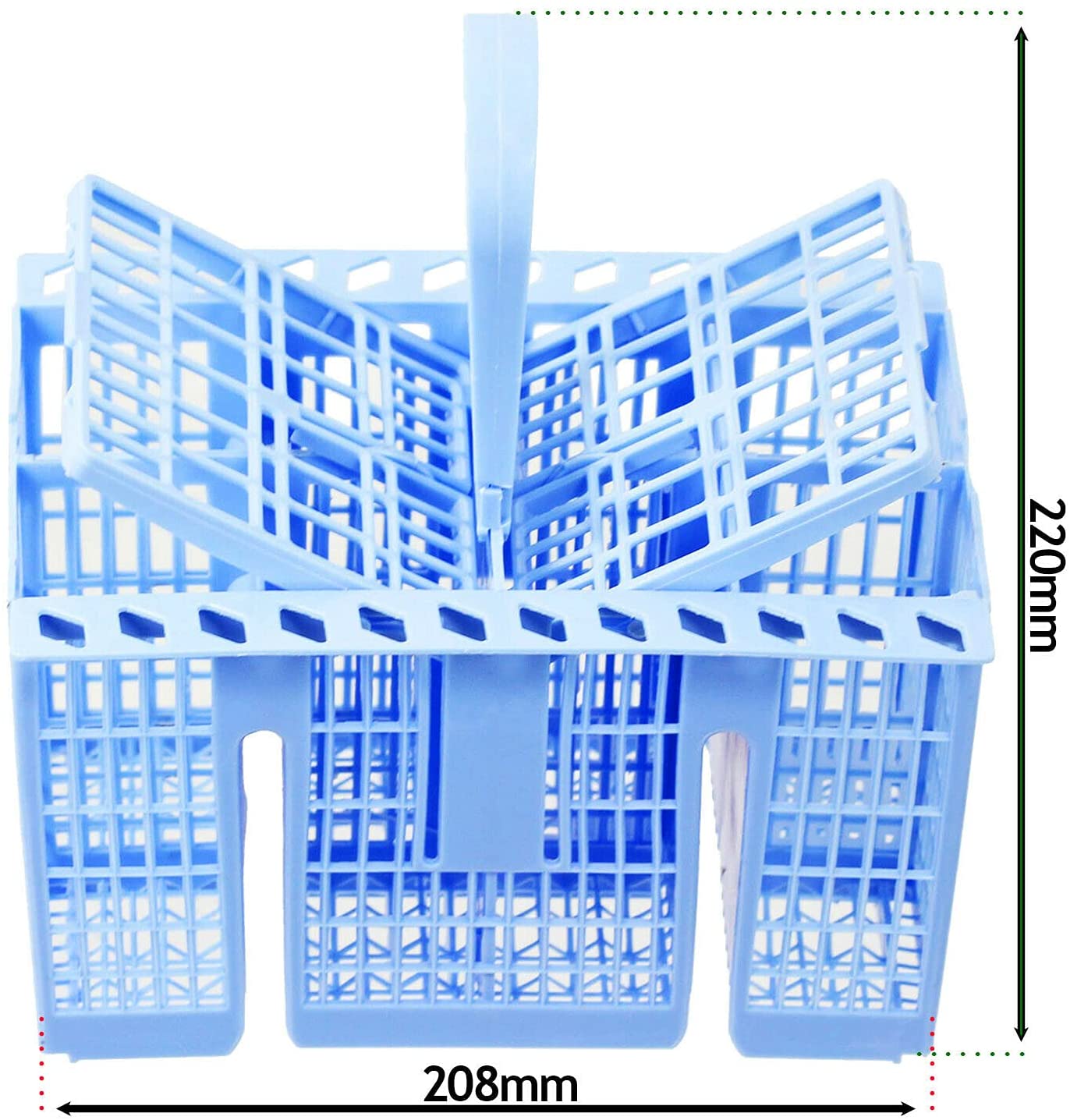 SPARES2GO Cutlery Basket compatible with Argos Proaction Dishwasher (Blue, 220 x 208 x 160mm)