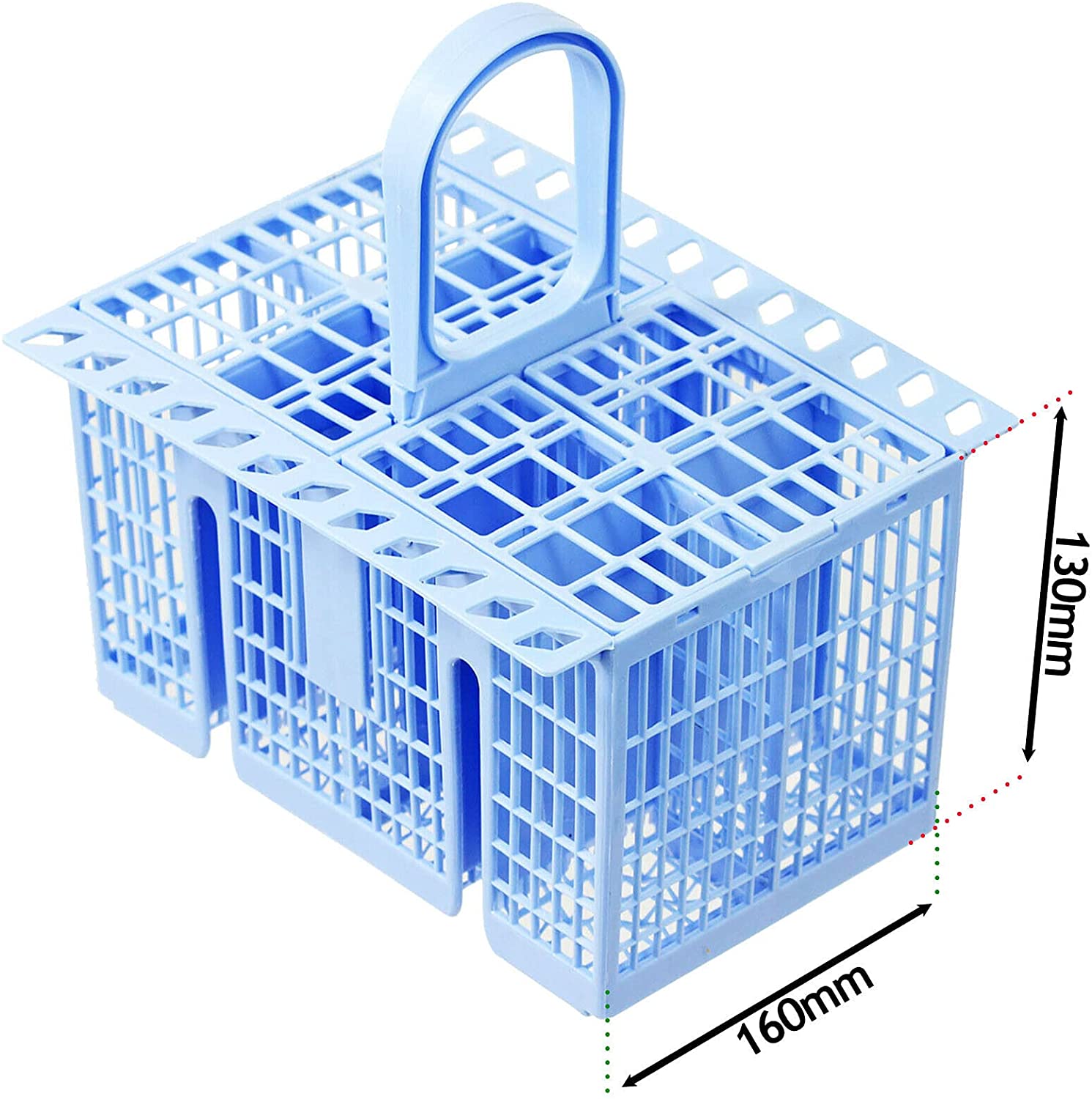 SPARES2GO Cutlery Basket compatible with Bosch Dishwasher (Blue, 220 x 208 x 160mm)