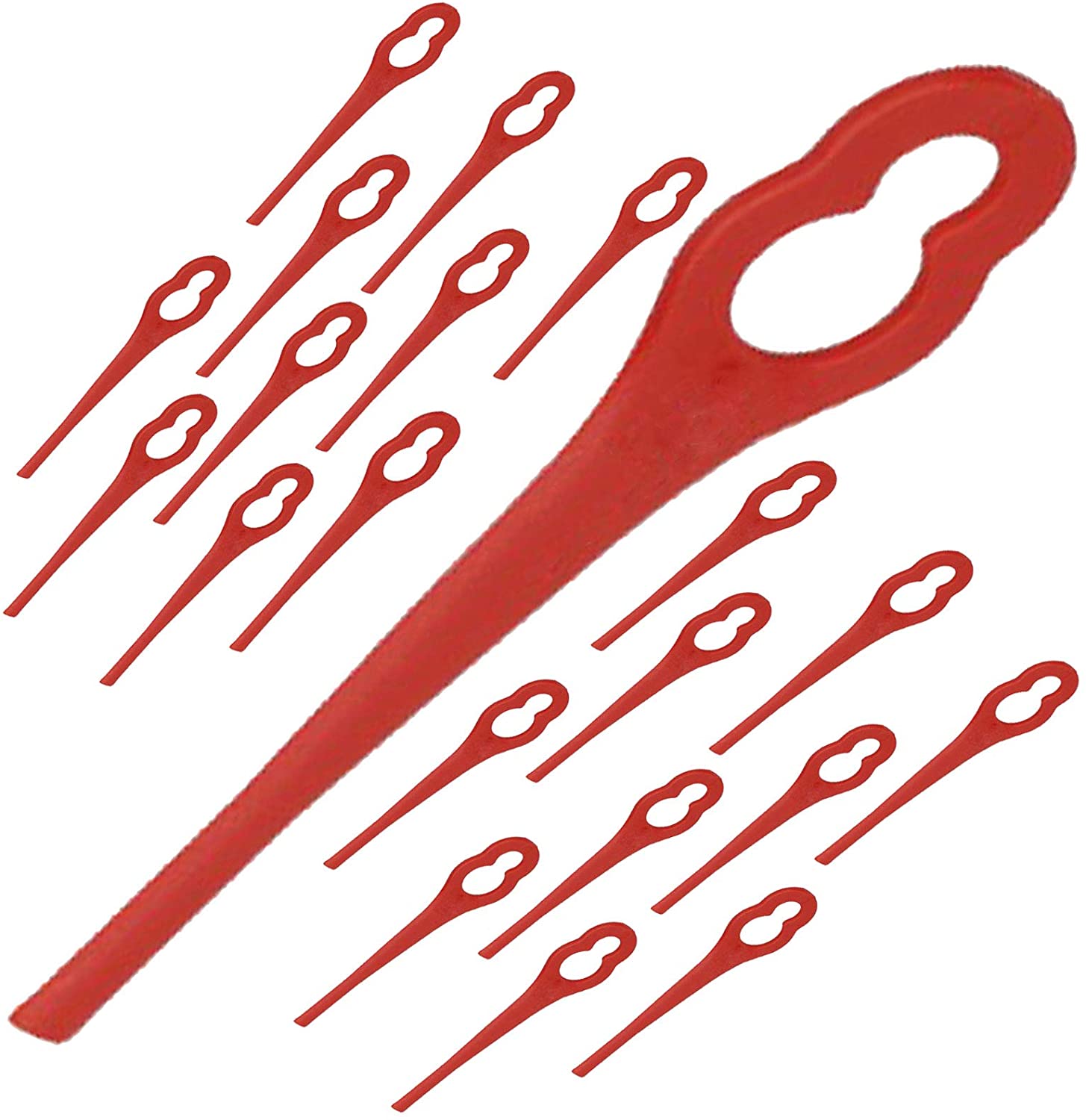 Red Plastic Blades for MAC ALLISTER MGT18 18V LI CORDLESS Strimmer Trimmer x 20